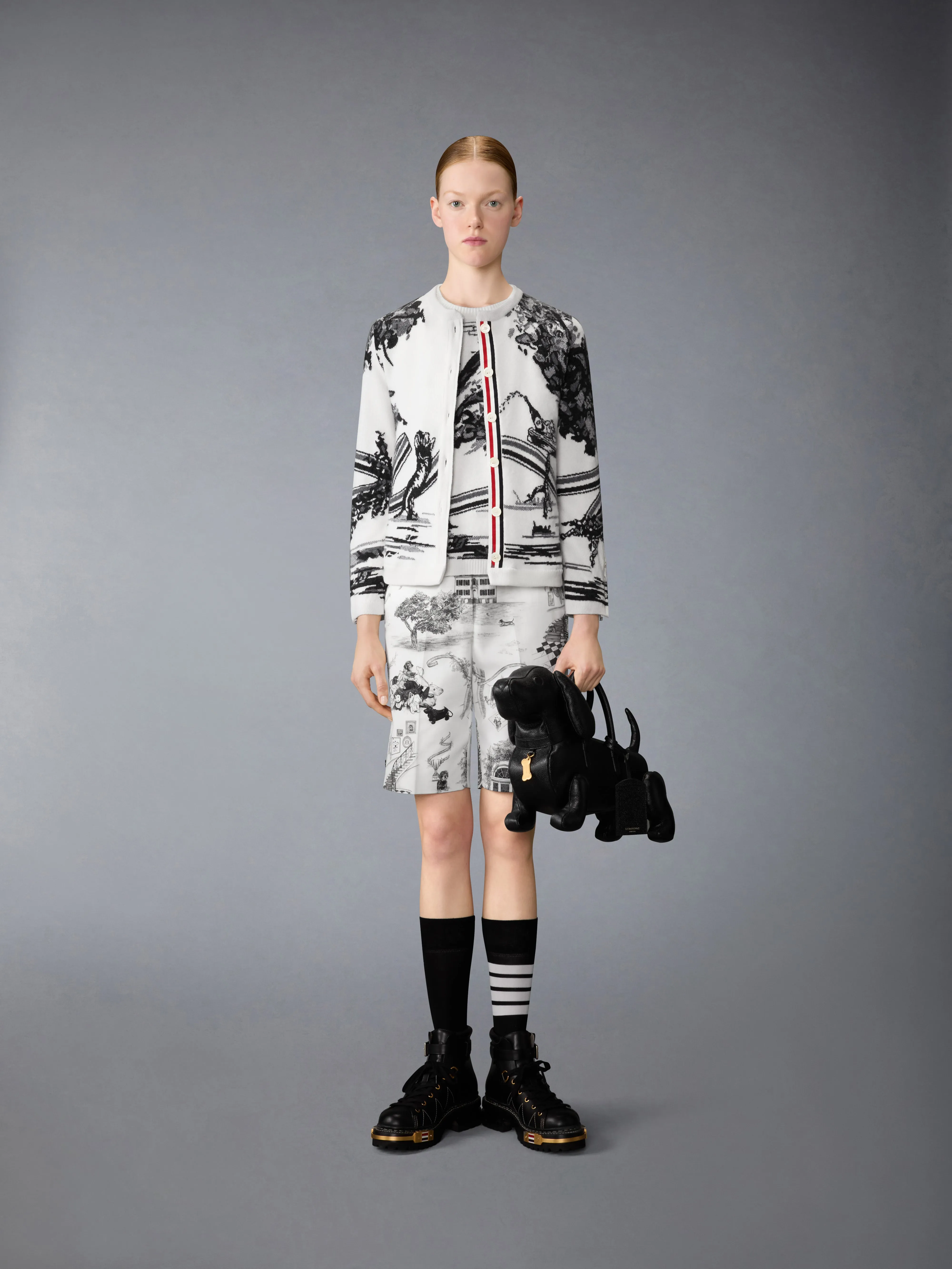CASHMERE HECTOR TOILE SHELL TOP sold by Thom Browne product image thumbnail 3