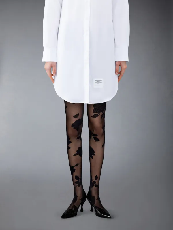 ROSE JACQUARD SHEER TIGHTS sold by Thom Browne