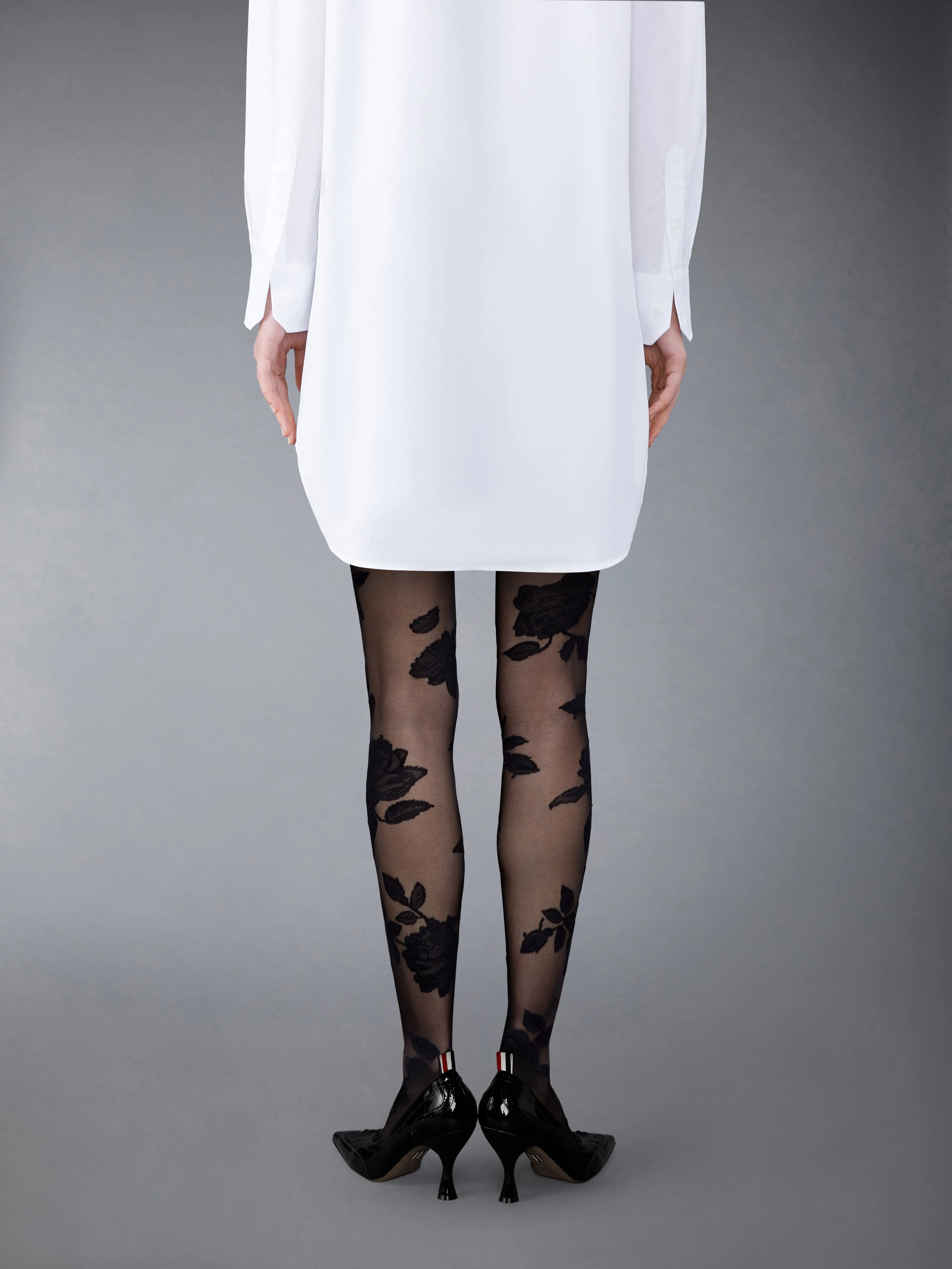 ROSE JACQUARD SHEER TIGHTS sold by Thom Browne product image thumbnail 2