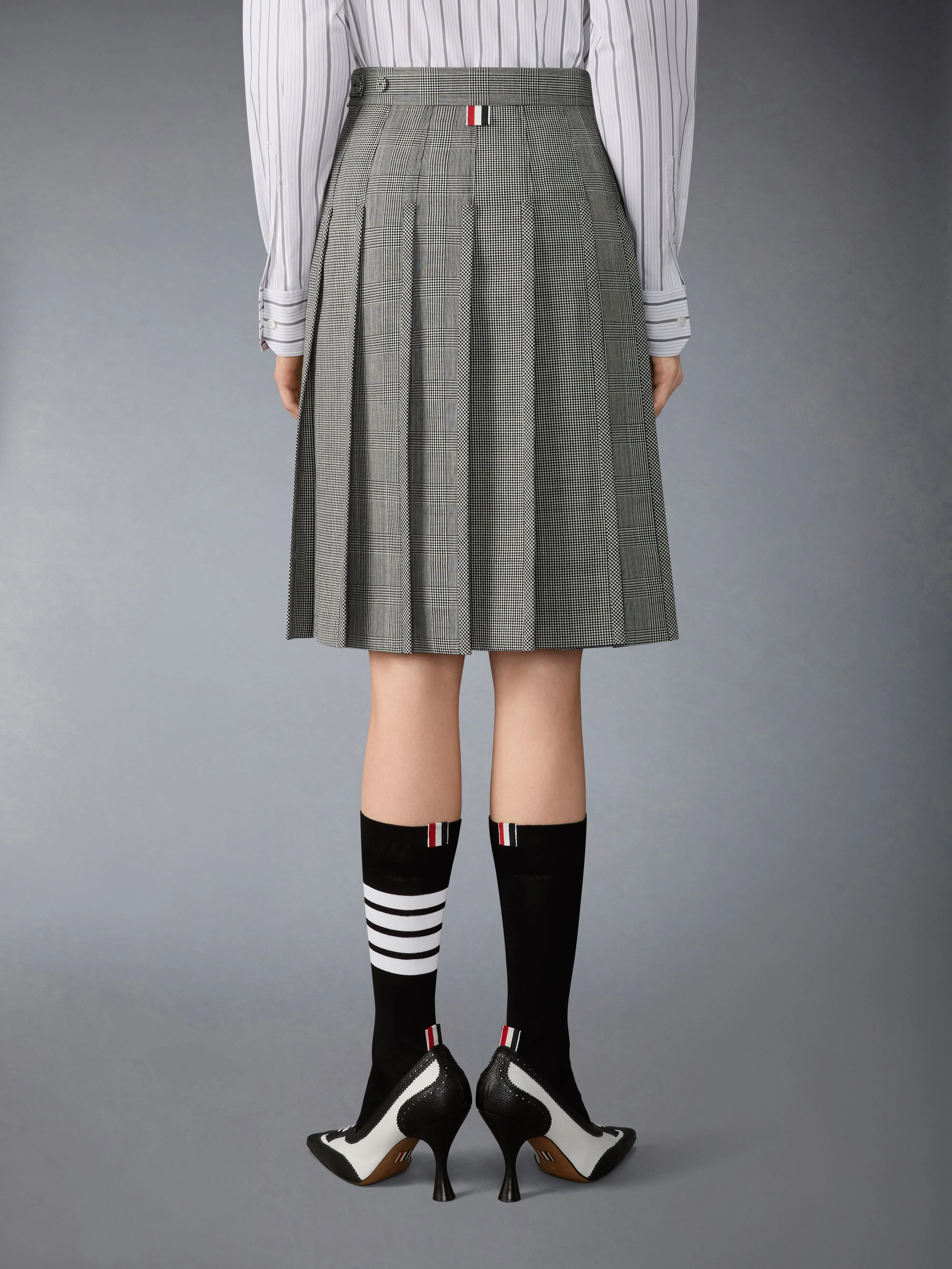 FUNMIX HOUNDSTOOTH FRESCO PLEATED SKIRT sold by Thom Browne product image thumbnail 2