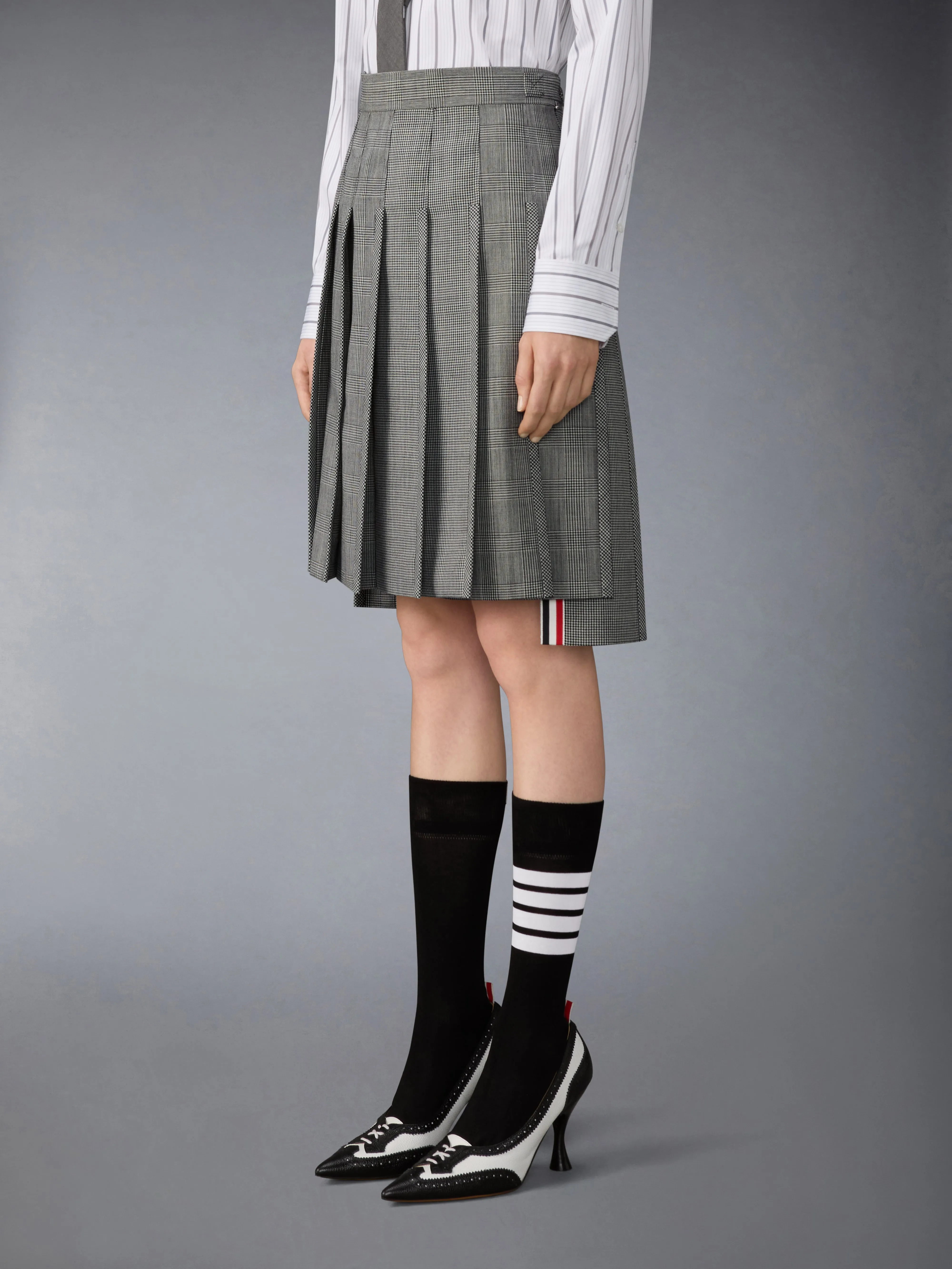 FUNMIX HOUNDSTOOTH FRESCO PLEATED SKIRT sold by Thom Browne product image thumbnail 3