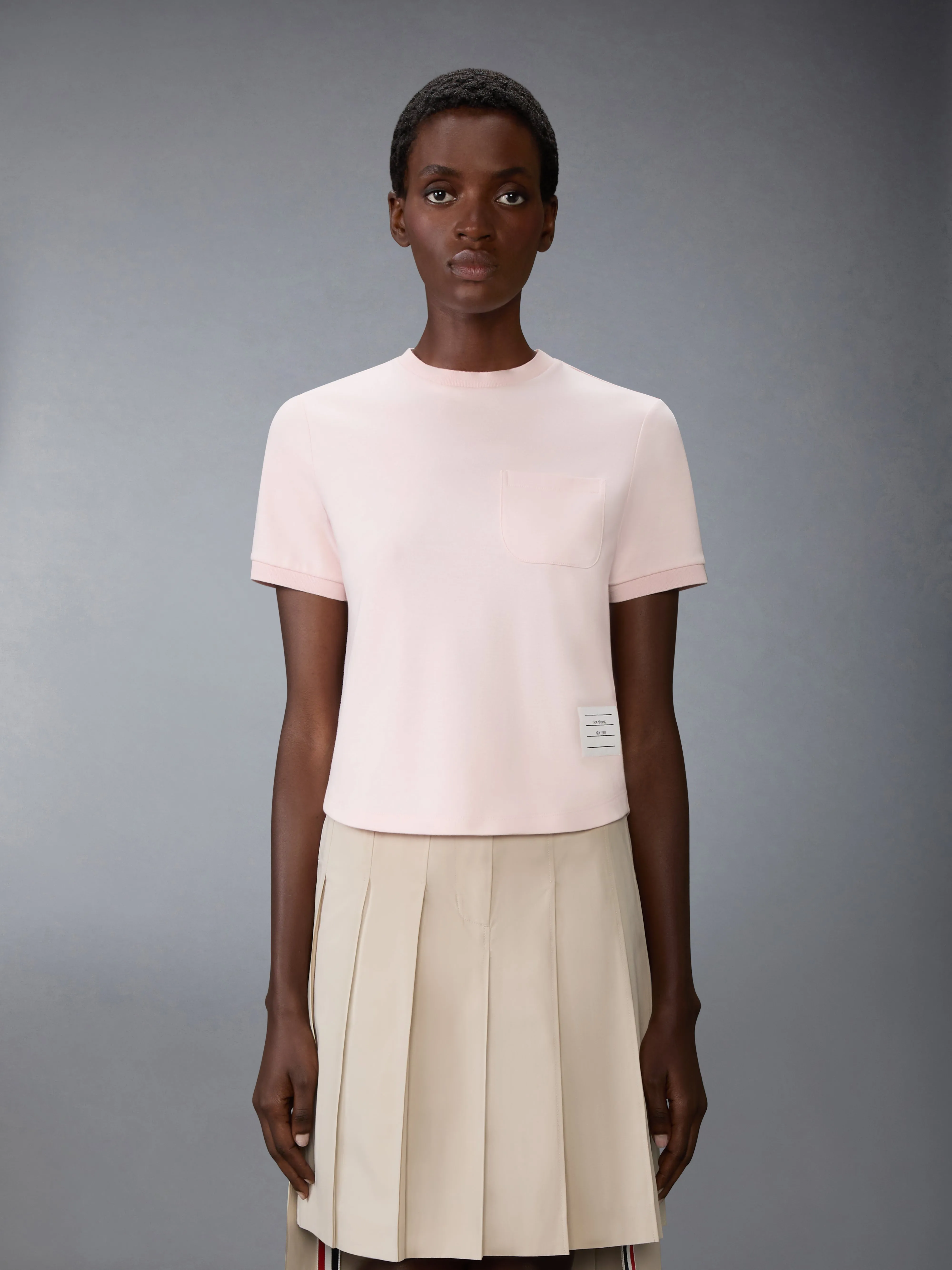 COTTON MILANO POCKET TEE sold by Thom Browne