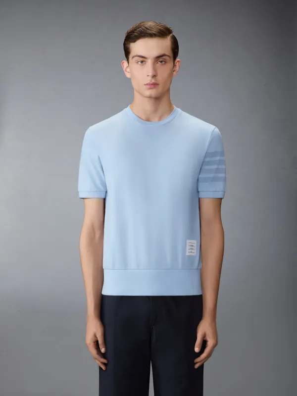 COTTON JERSEY 4-BAR TEE sold by Thom Browne