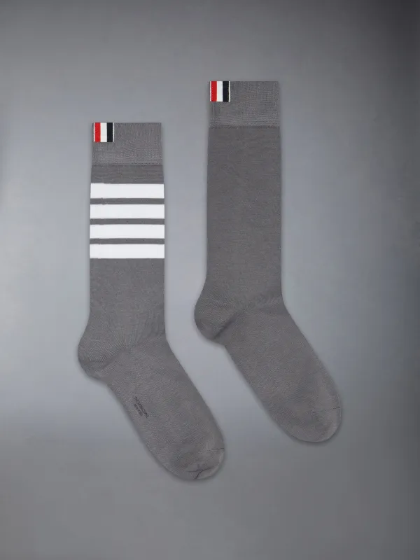 COTTON 4-BAR MID CALF SOCK made by Thom Browne