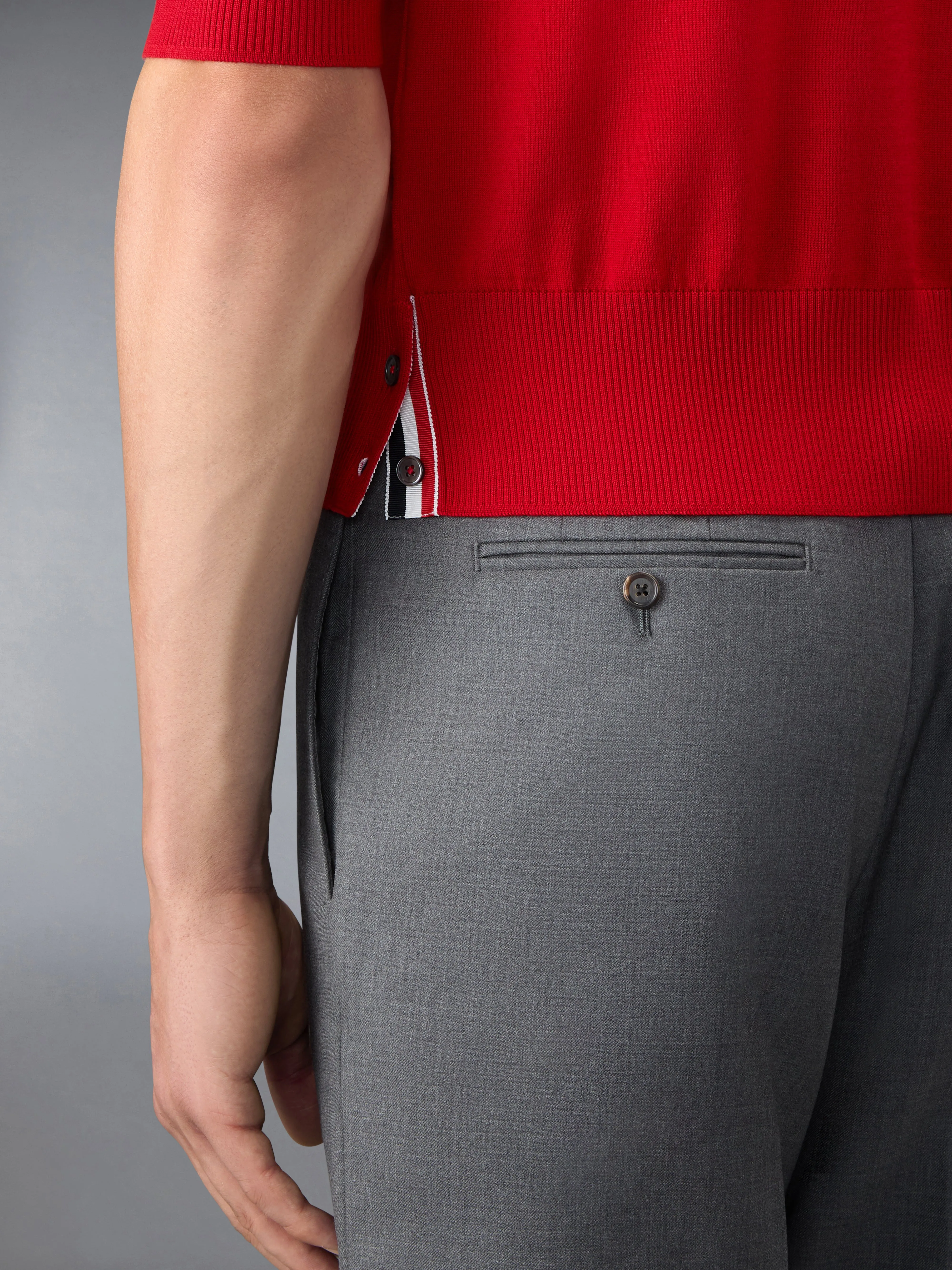 FINE MERINO WOOL 4-BAR POLO sold by Thom Browne product image thumbnail 4