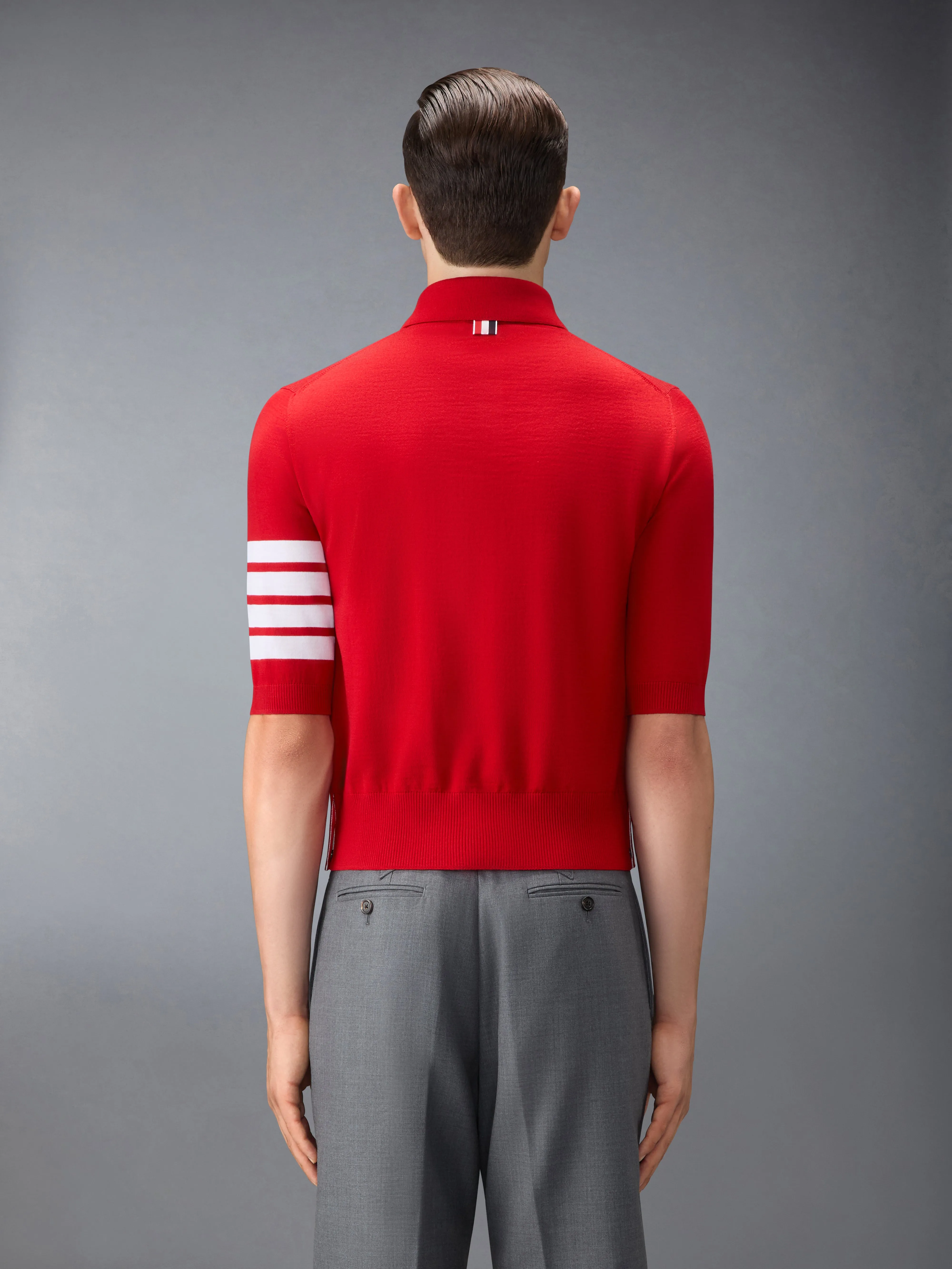 FINE MERINO WOOL 4-BAR POLO sold by Thom Browne product image thumbnail 2