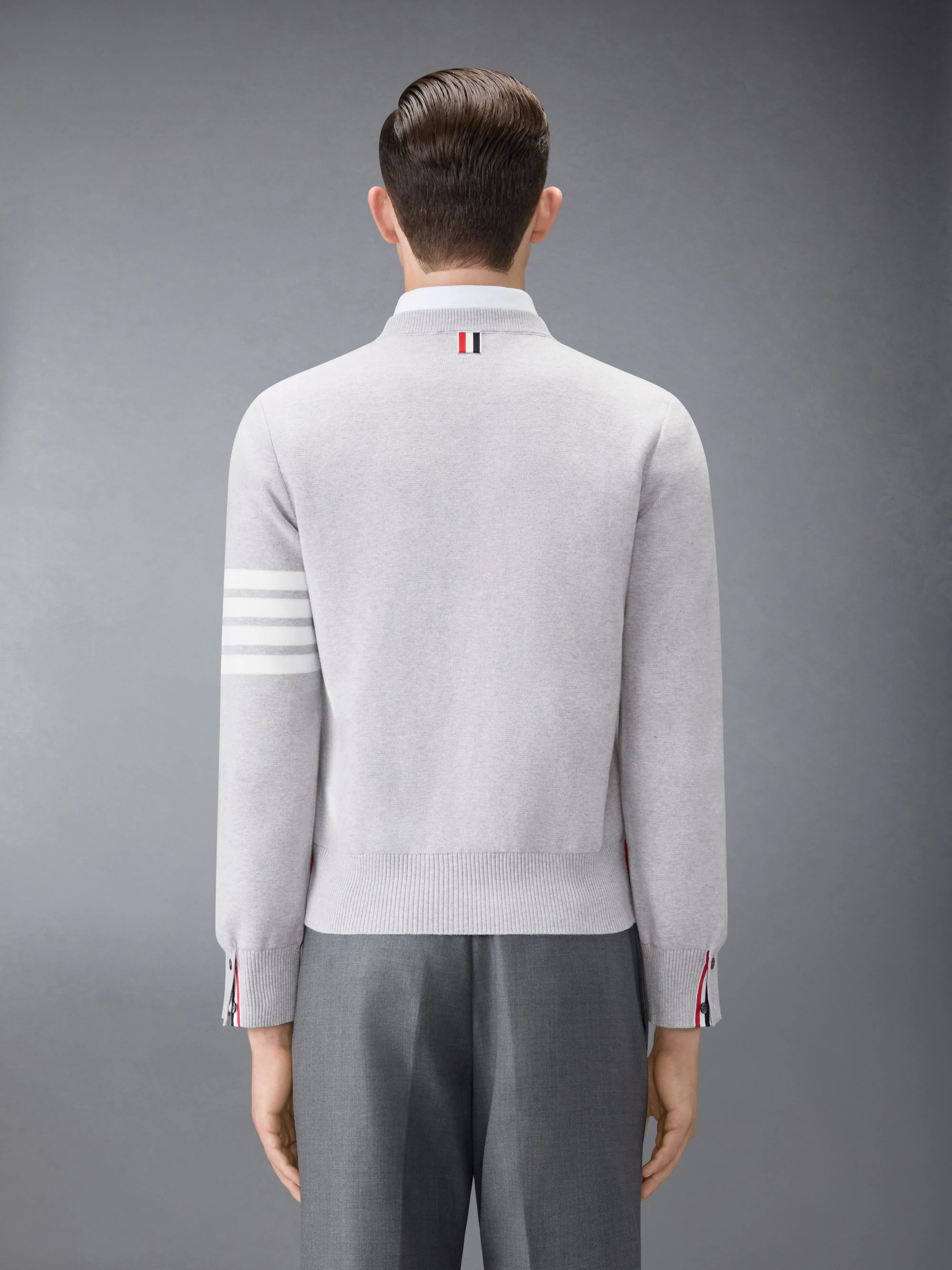COTTON CREPE 4-BAR MILANO STITCH PULLOVER sold by Thom Browne product image thumbnail 2