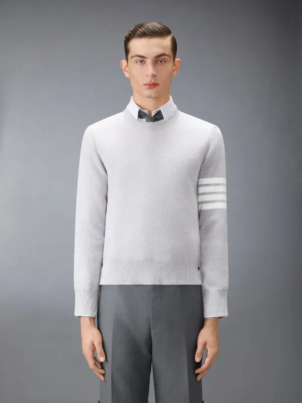 COTTON CREPE 4-BAR MILANO STITCH PULLOVER sold by Thom Browne