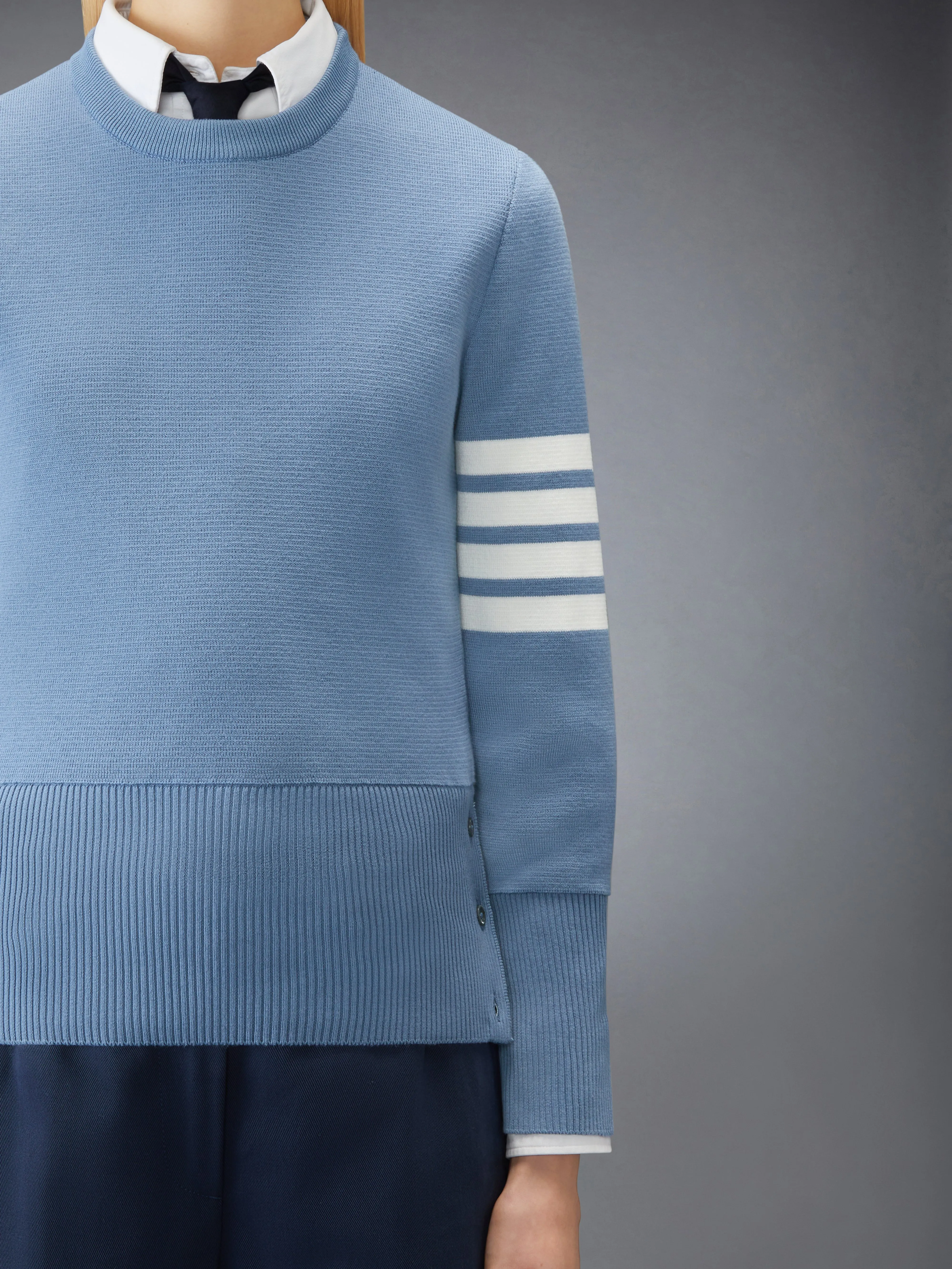 COTTON 4-BAR CLASSIC MILANO STITCH PULLOVER sold by Thom Browne product image thumbnail 5