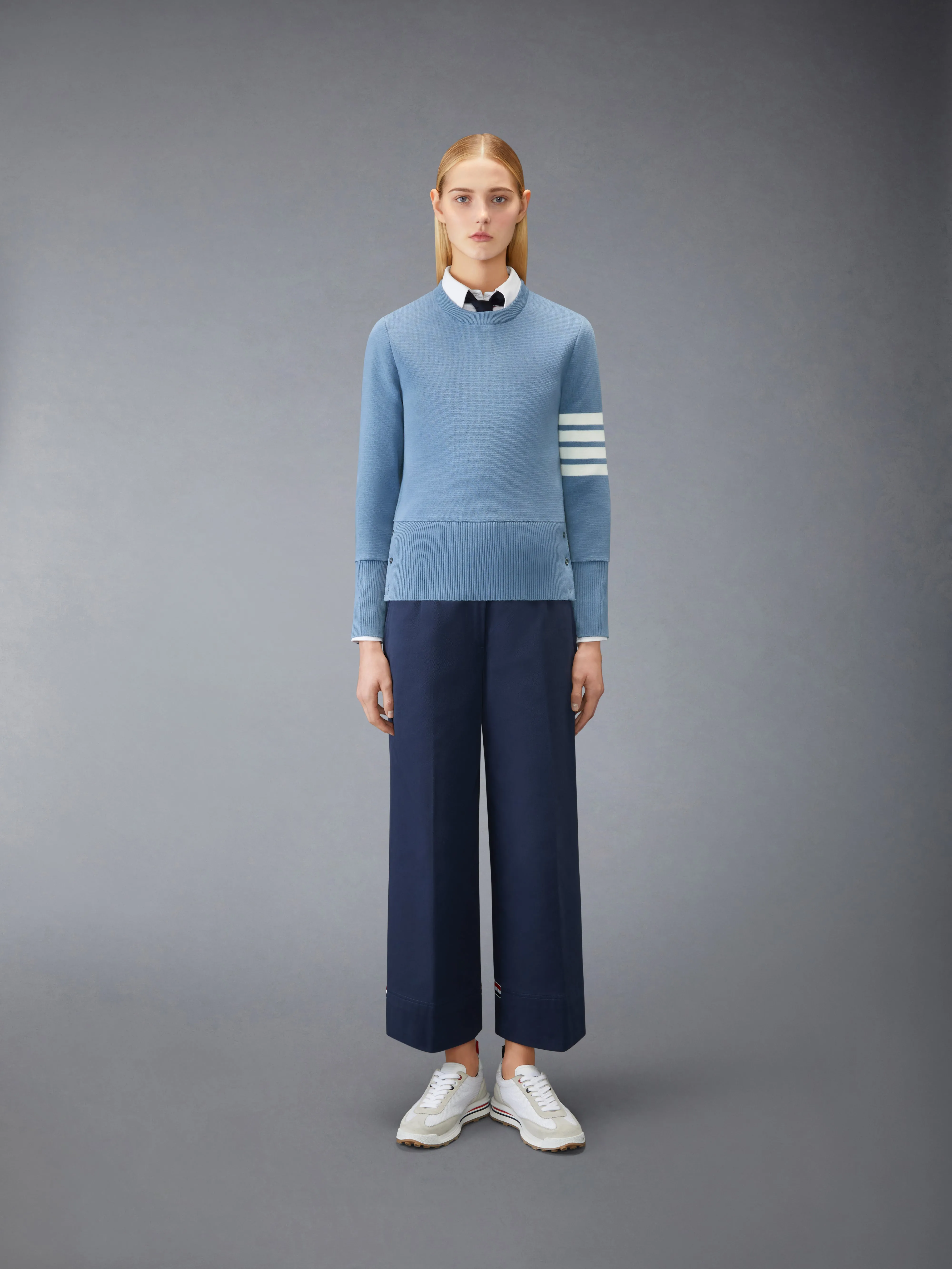 COTTON 4-BAR CLASSIC MILANO STITCH PULLOVER sold by Thom Browne product image thumbnail 3