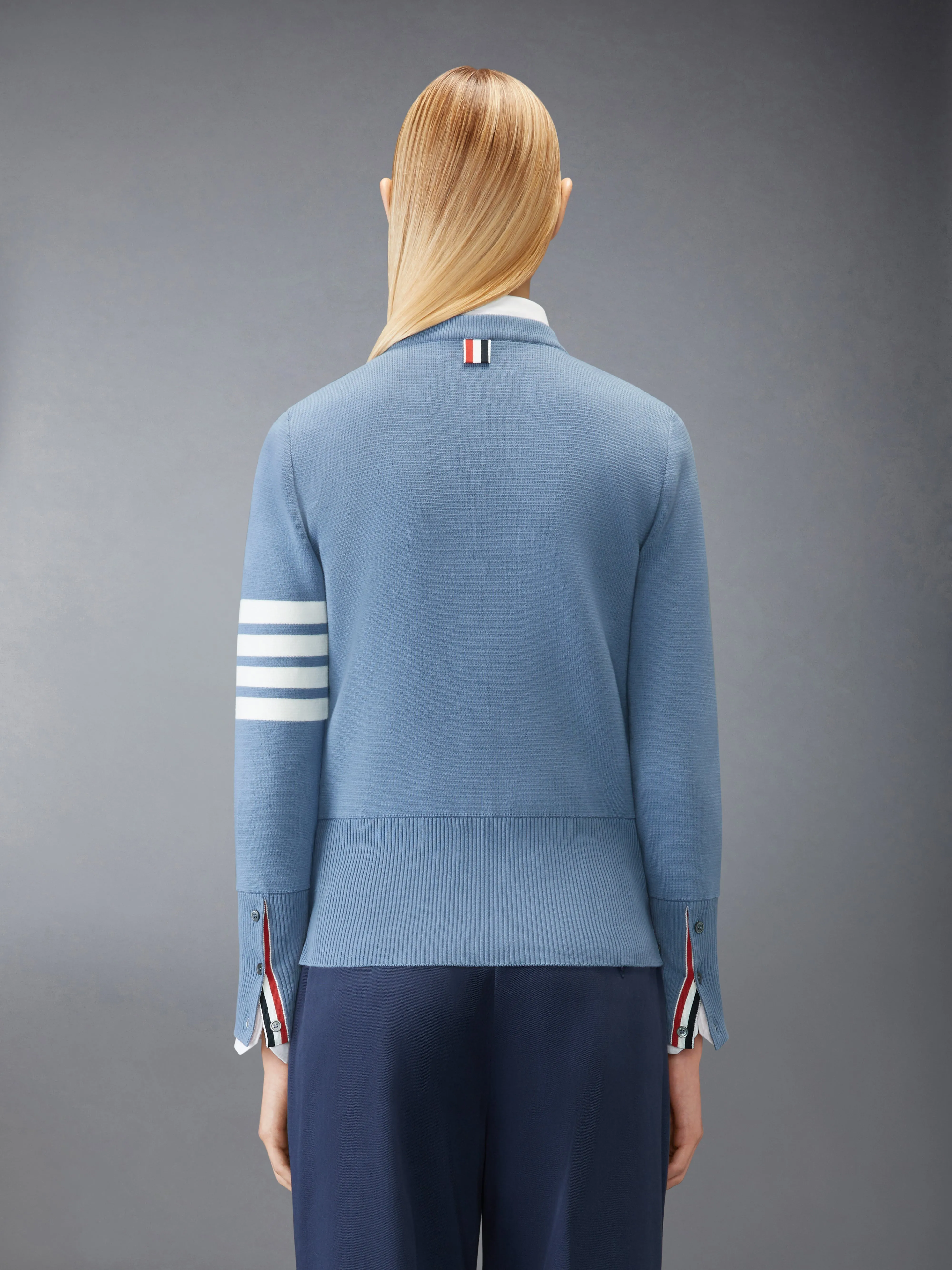 COTTON 4-BAR CLASSIC MILANO STITCH PULLOVER sold by Thom Browne product image thumbnail 2