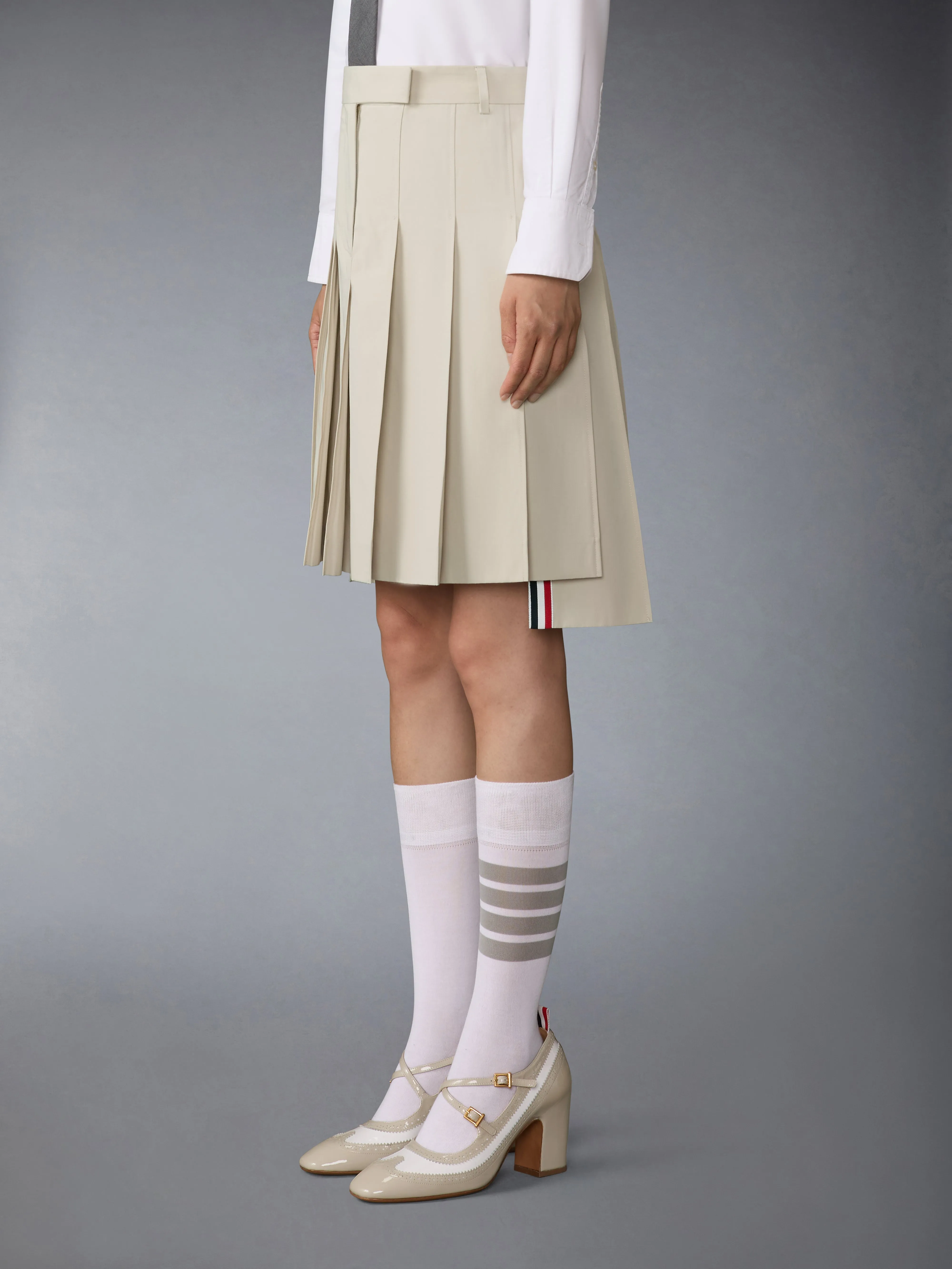 COTTON SUITING PLEATED SKIRT sold by Thom Browne product image thumbnail 2