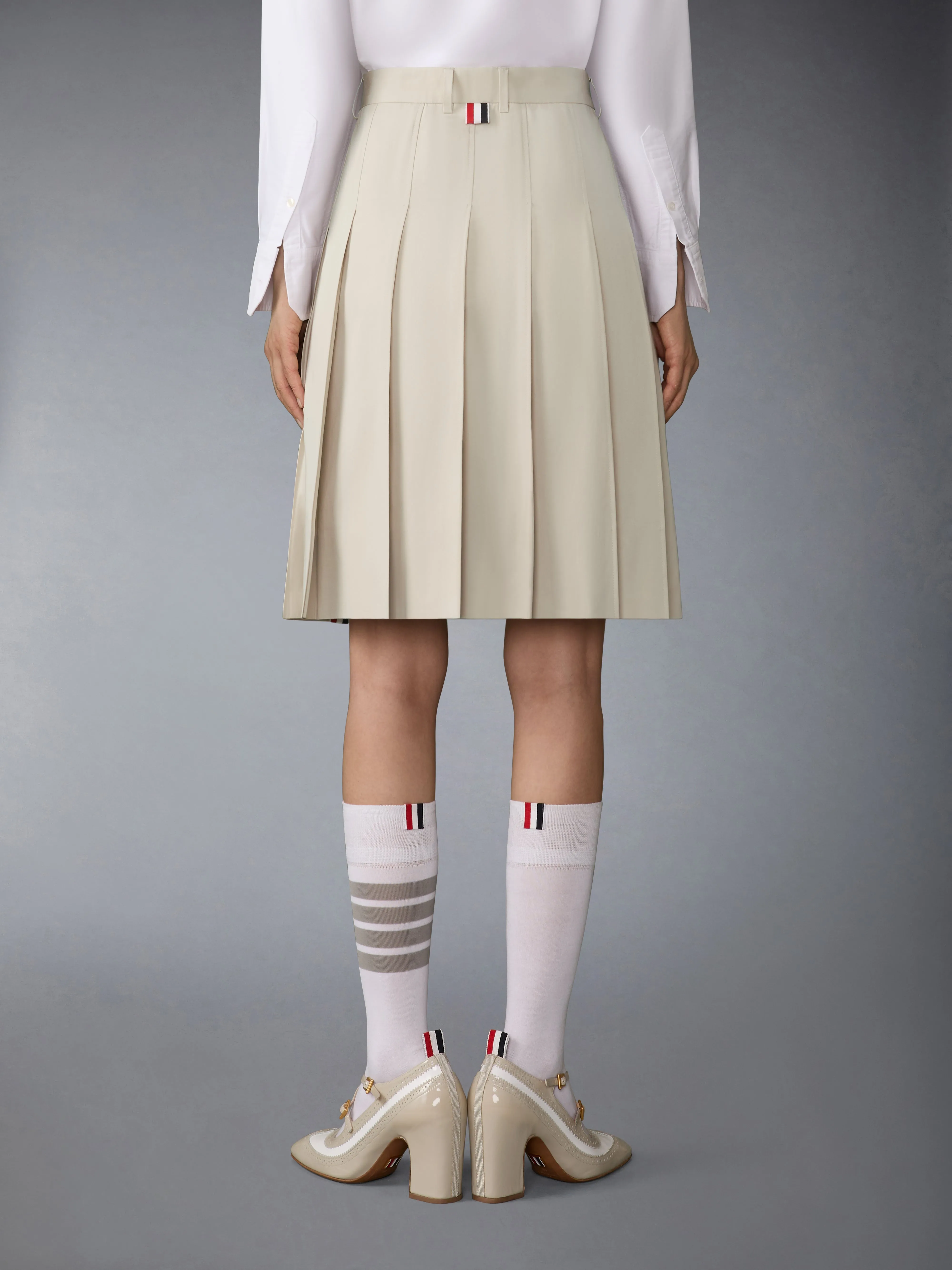 COTTON SUITING PLEATED SKIRT sold by Thom Browne product image thumbnail 3