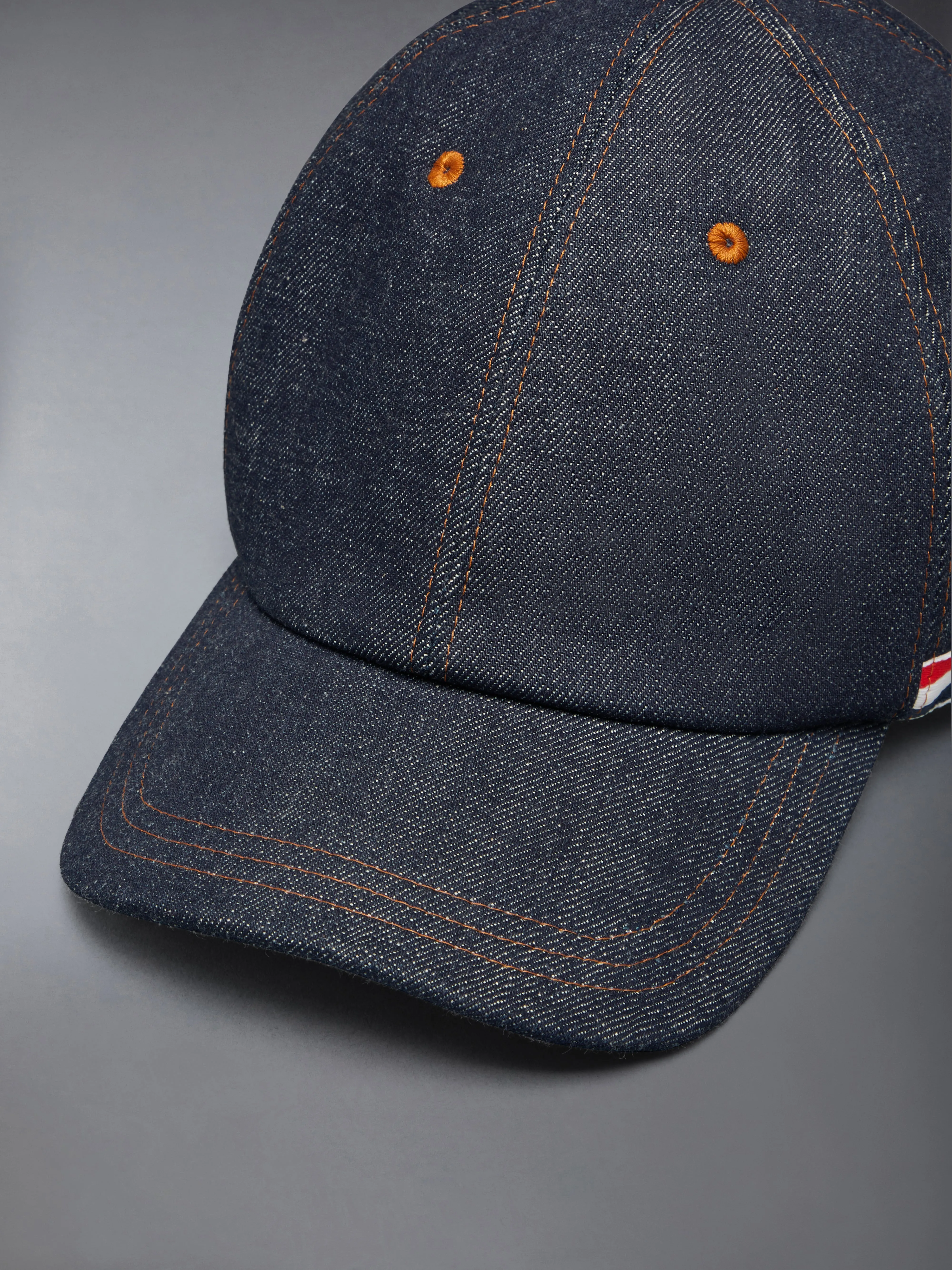 SELVEDGE DENIM BASEBALL CAP sold by Thom Browne product image thumbnail 5