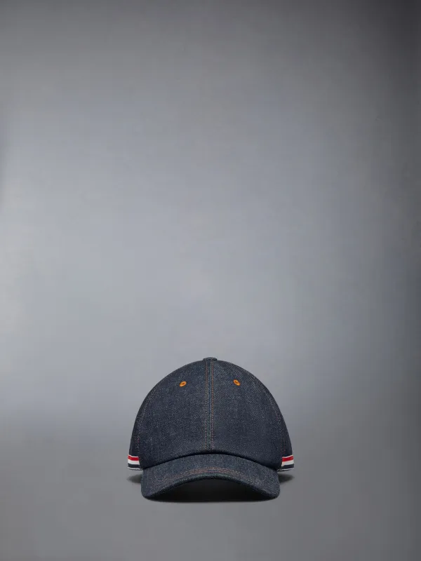 SELVEDGE DENIM BASEBALL CAP sold by Thom Browne