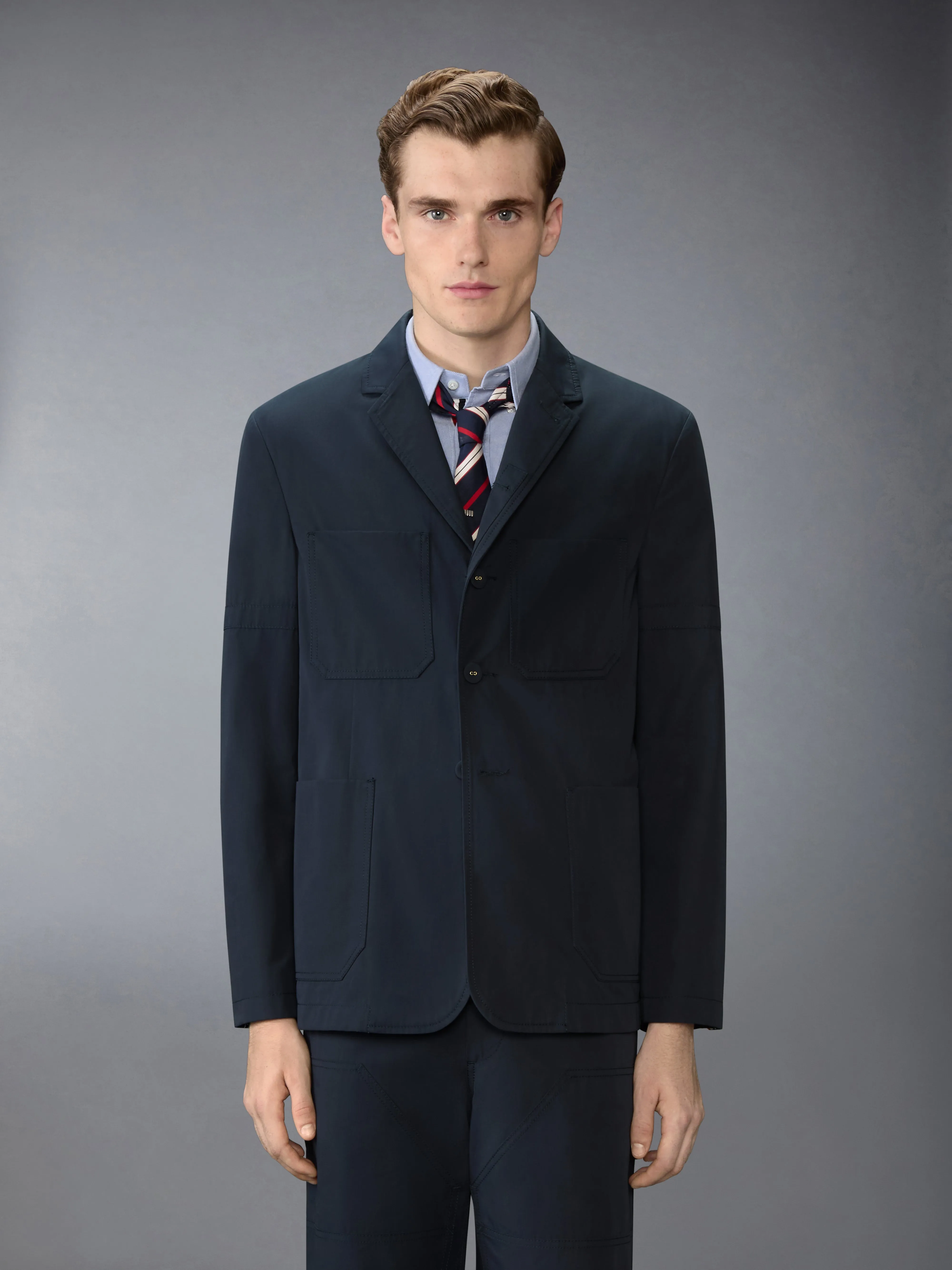 COTTON SUITING ARMBAND UNCONSTRUCTED SPORTCOAT sold by Thom Browne