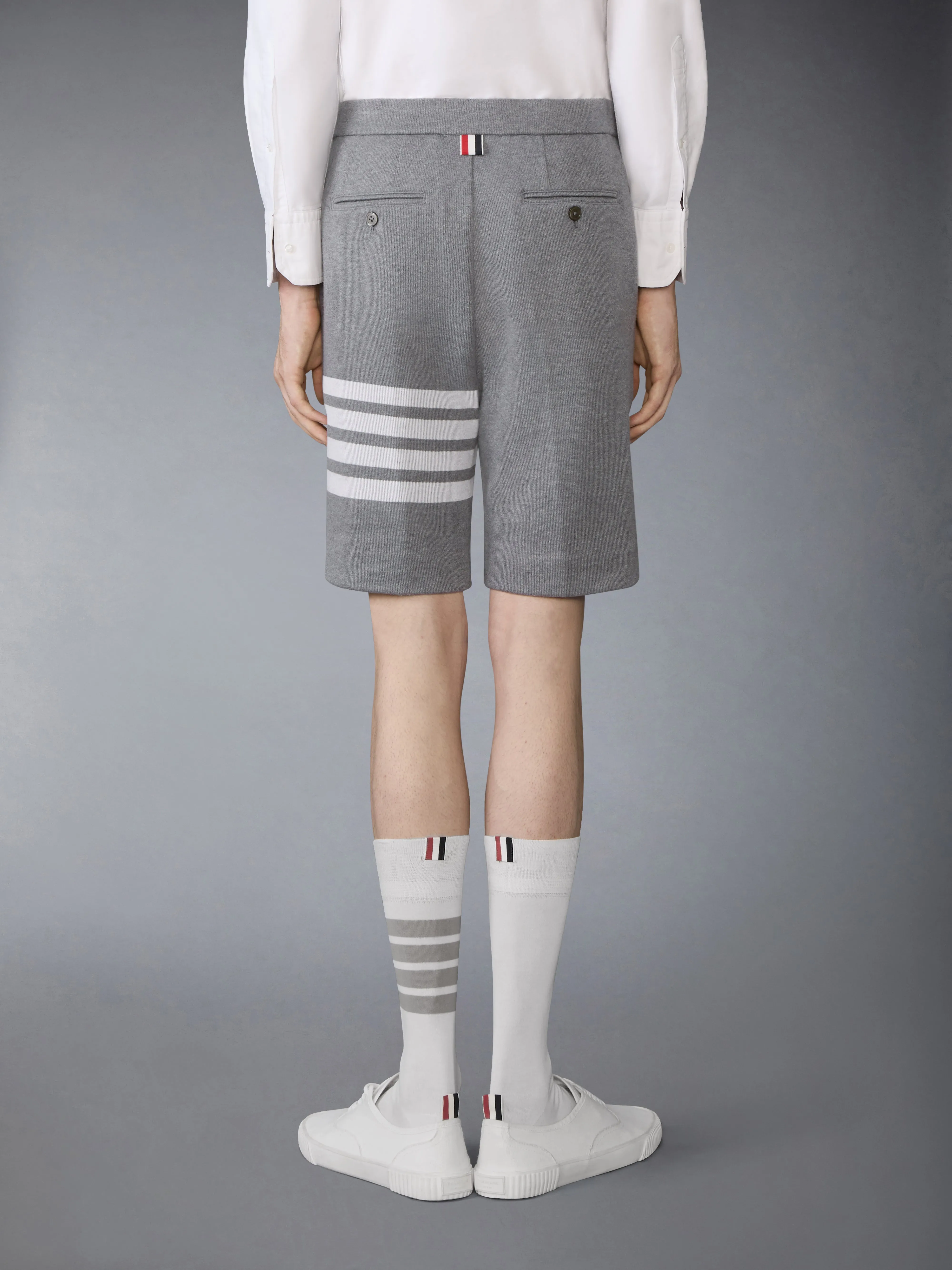 DOUBLE FACE KNIT 4-BAR BERMUDA SHORTS sold by Thom Browne product image thumbnail 2