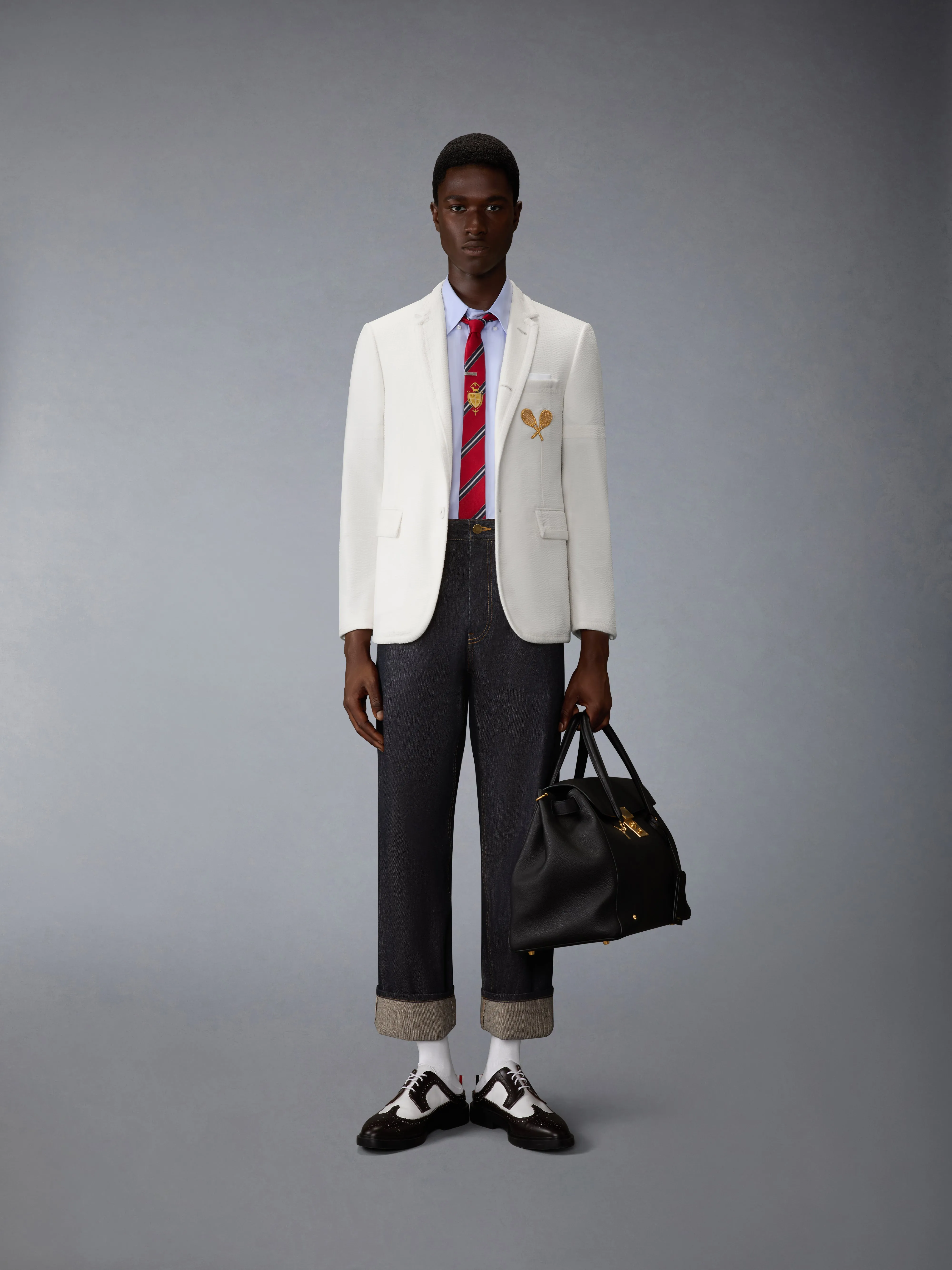 SELVEDGE DENIM 5-POCKET TROUSER sold by Thom Browne product image thumbnail 3