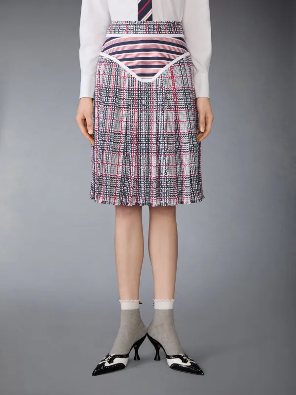 SUMMER TWEED TROMPE L’ŒIL BIKINI FRAYED SKIRT made by Thom Browne