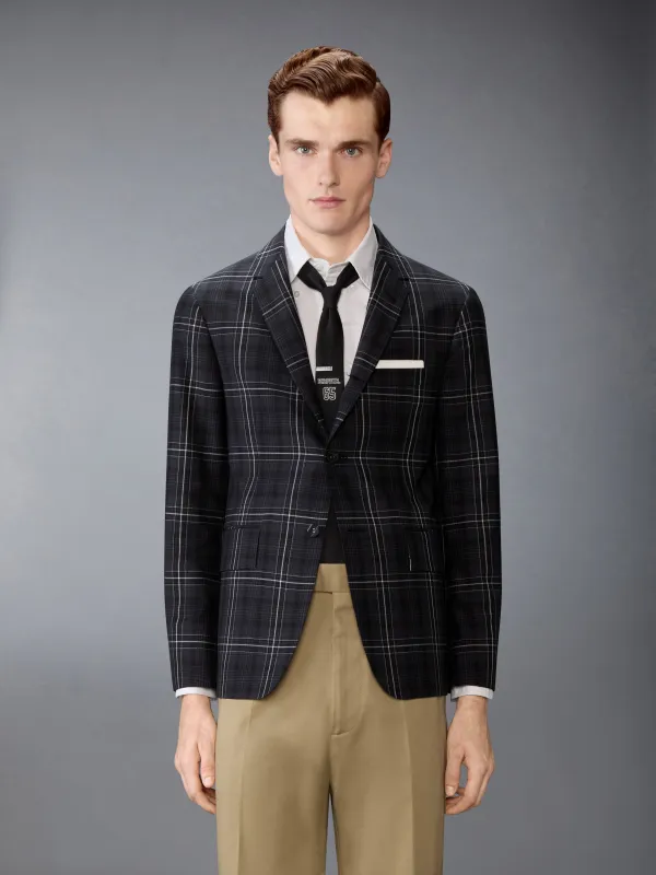 WINDOWPANE PLAID COOL WOOL UNCONSTRUCTED SPORTCOAT sold by Thom Browne