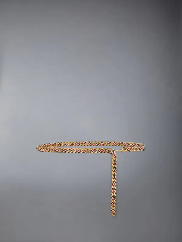 RWB GROSGRAIN CHAIN BELT made by Thom Browne