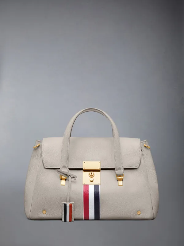 RWB STRIPE BOLTON BAG IN SOFT PEBBLE GRAIN LEATHER made by Thom Browne