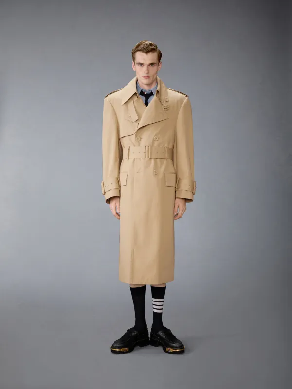OVERSIZED COTTON SUITING TRENCH COAT sold by Thom Browne