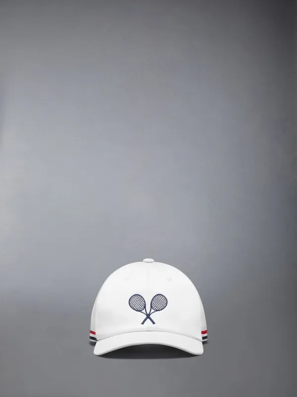 COTTON TWILL TENNIS RACQUET EMBROIDERY BASEBALL CAP made by Thom Browne