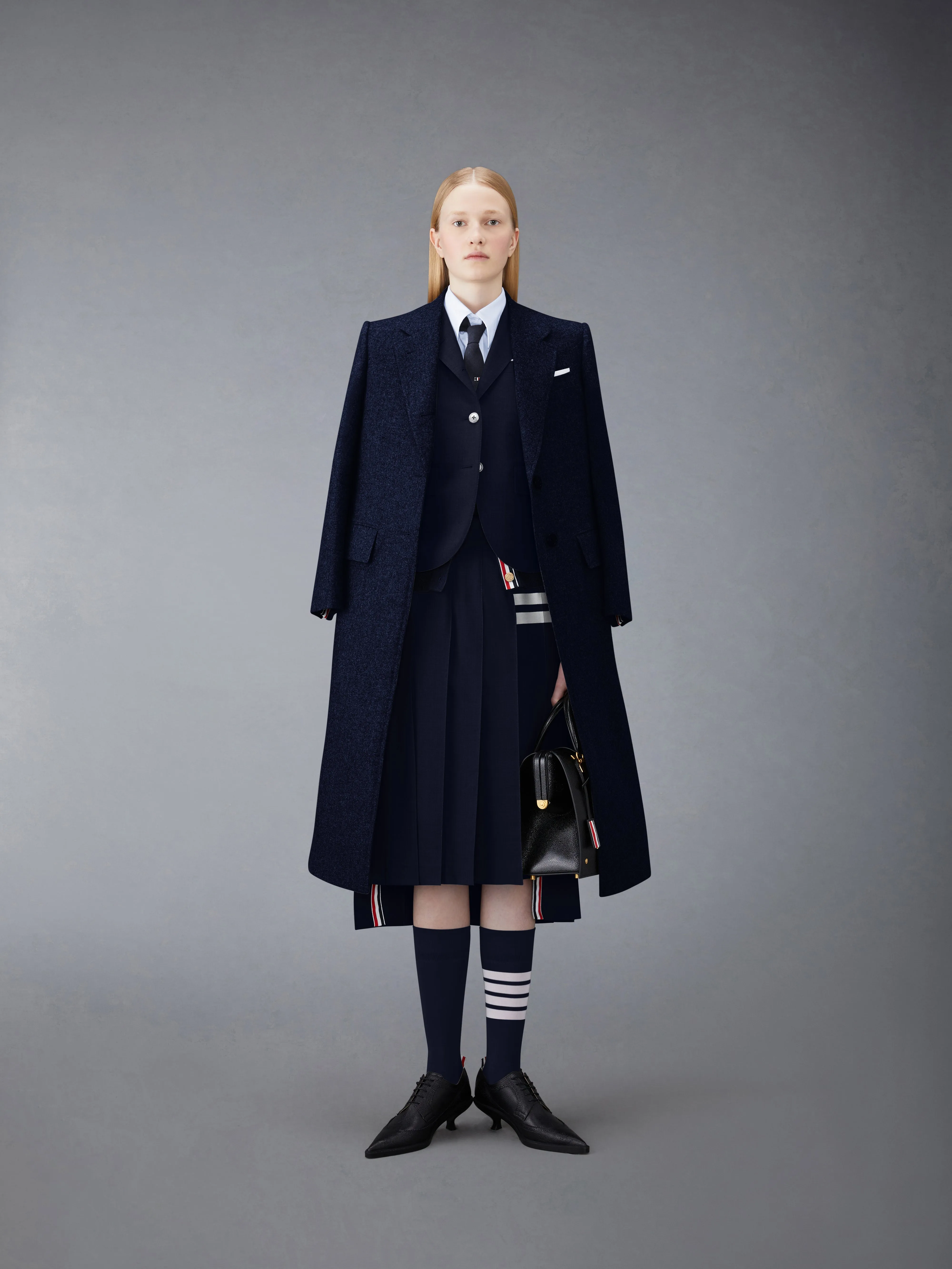 COTTON CREPE MILANO 4-BAR CARDIGAN sold by Thom Browne product image thumbnail 4