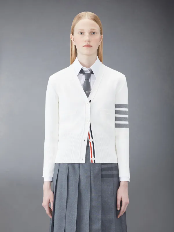 COTTON CREPE MILANO 4-BAR CARDIGAN made by Thom Browne