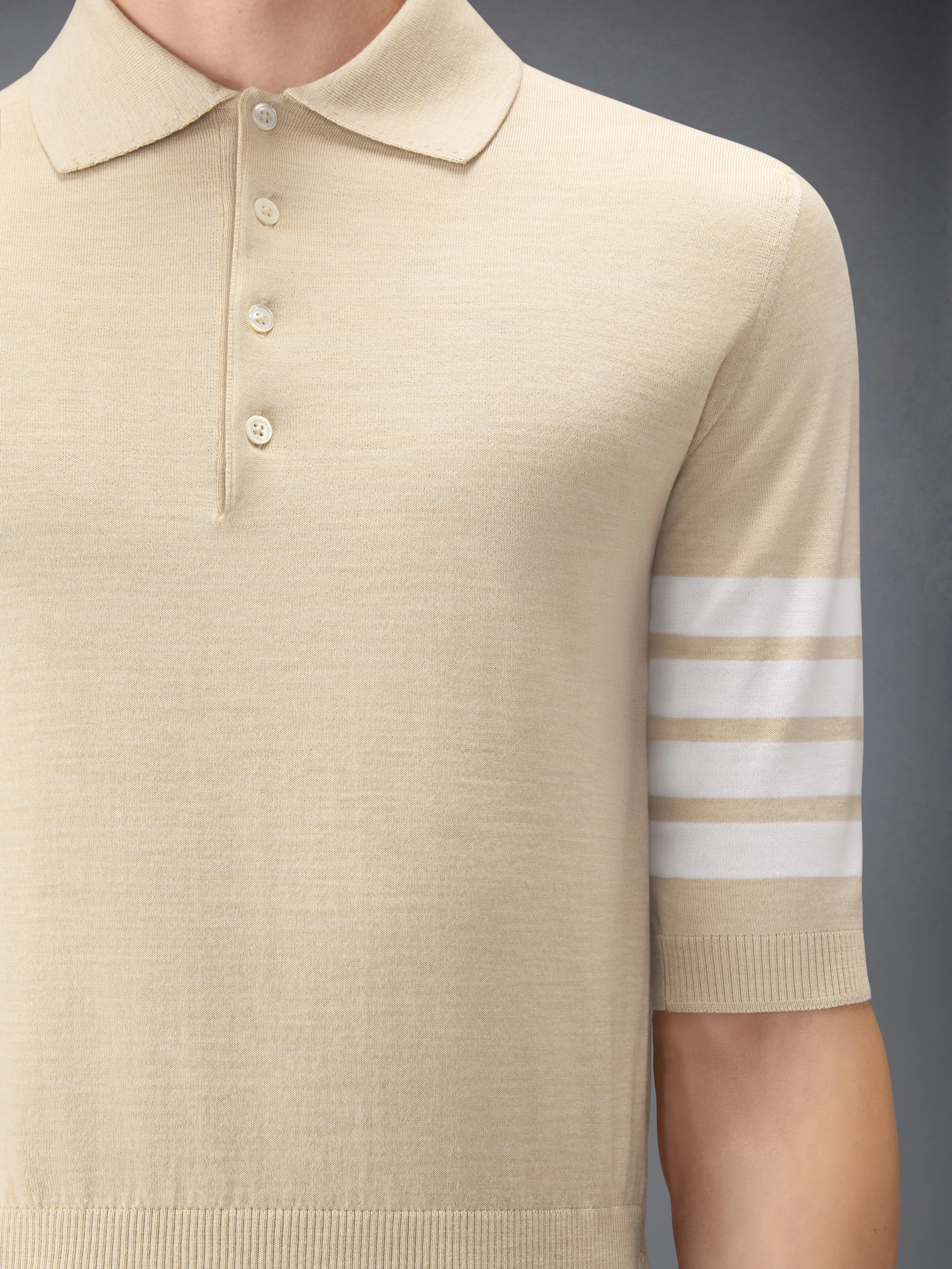 FINE MERINO WOOL 4-BAR POLO sold by Thom Browne product image thumbnail 5