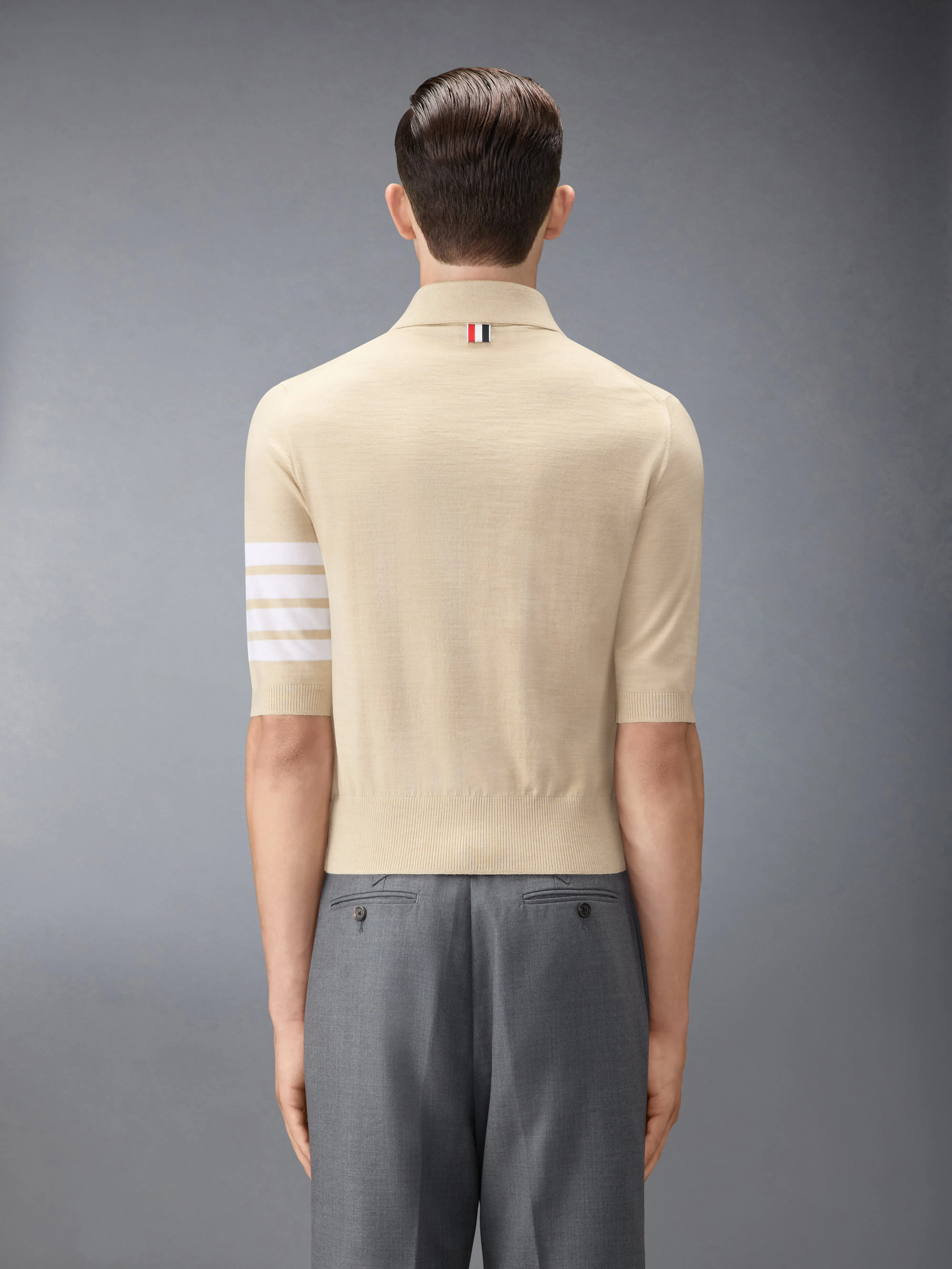 FINE MERINO WOOL 4-BAR POLO sold by Thom Browne product image thumbnail 2