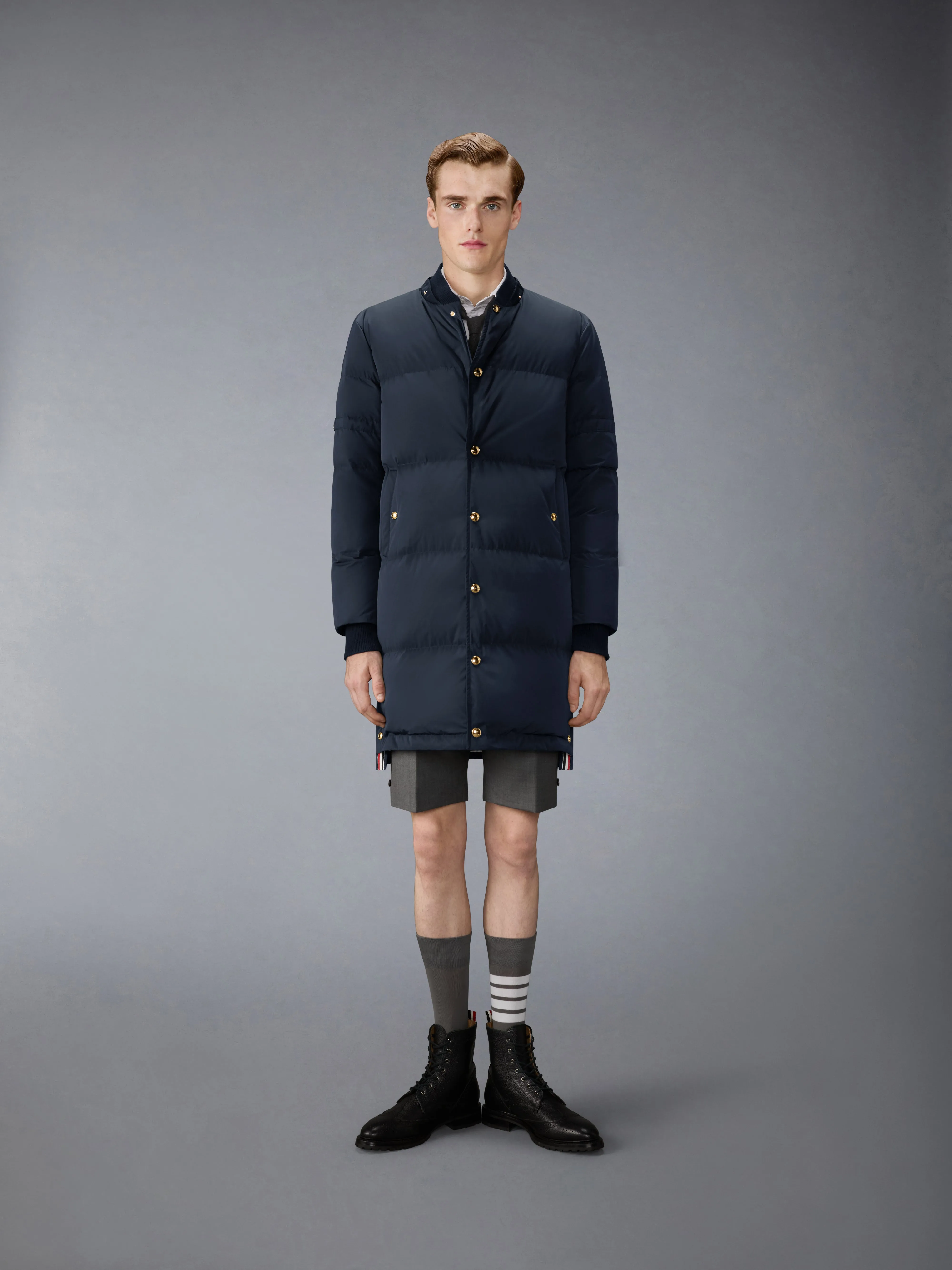 POLY TECH DOWN FILLED ARMBAND COAT sold by Thom Browne
