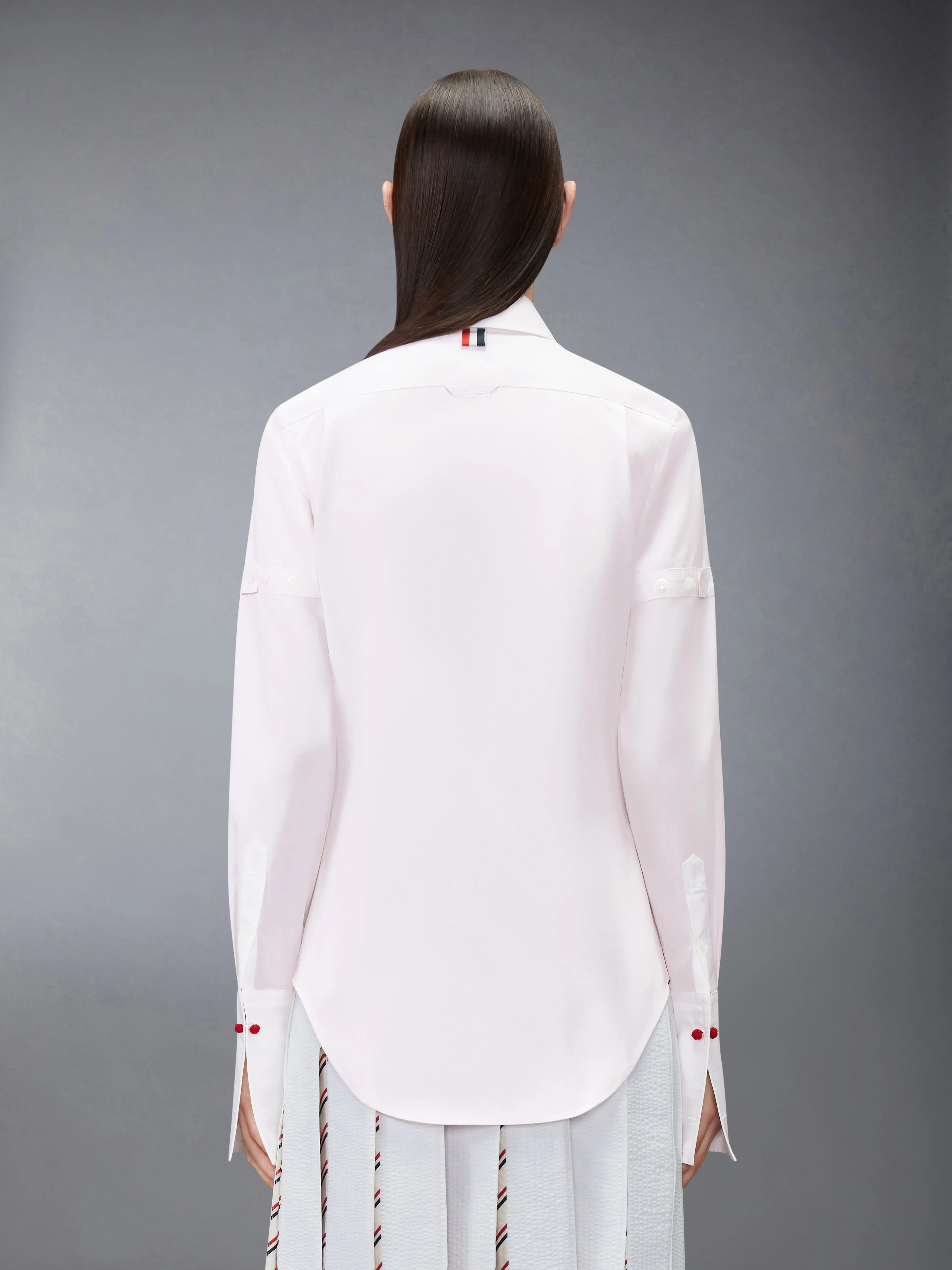SOLID POPLIN ARMBAND FRENCH CUFF SHIRT sold by Thom Browne product image thumbnail 3