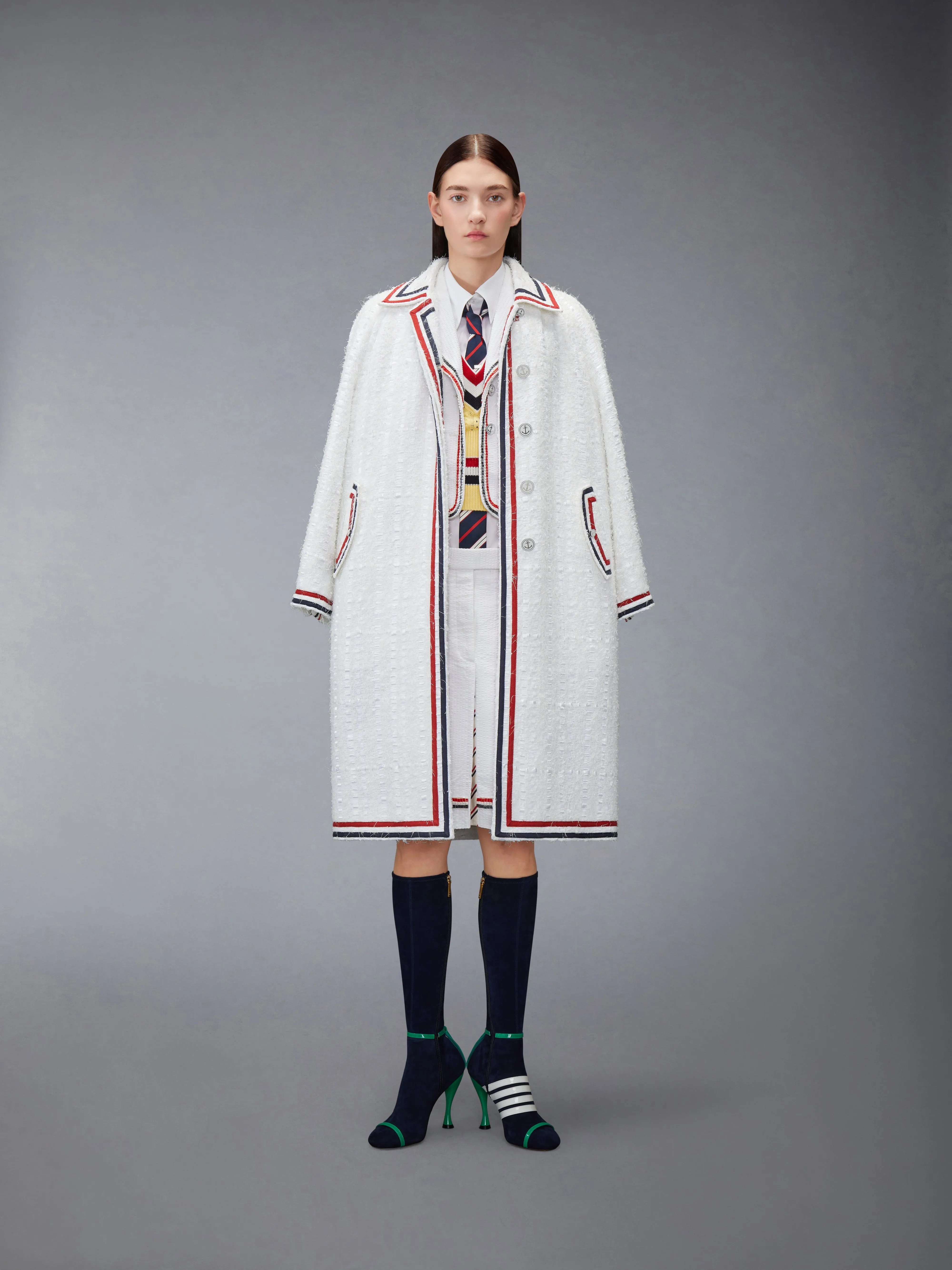 SOLID POPLIN ARMBAND FRENCH CUFF SHIRT sold by Thom Browne product image thumbnail 5