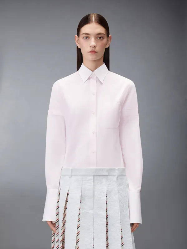 SOLID POPLIN ARMBAND FRENCH CUFF SHIRT sold by Thom Browne