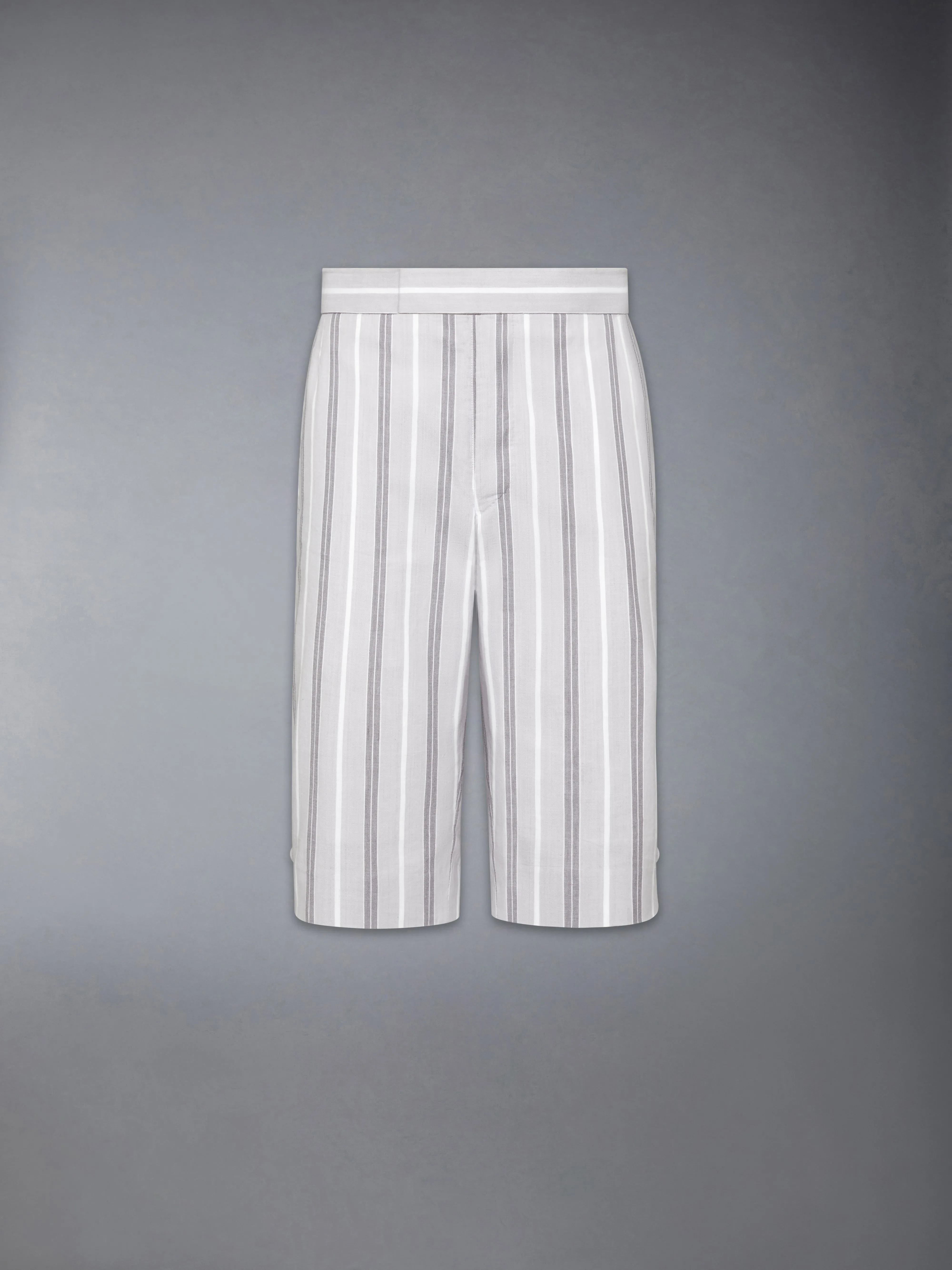 MADRAS COTTON REPP STRIPE BACKSTRAP SHORTS sold by Thom Browne product image thumbnail 5