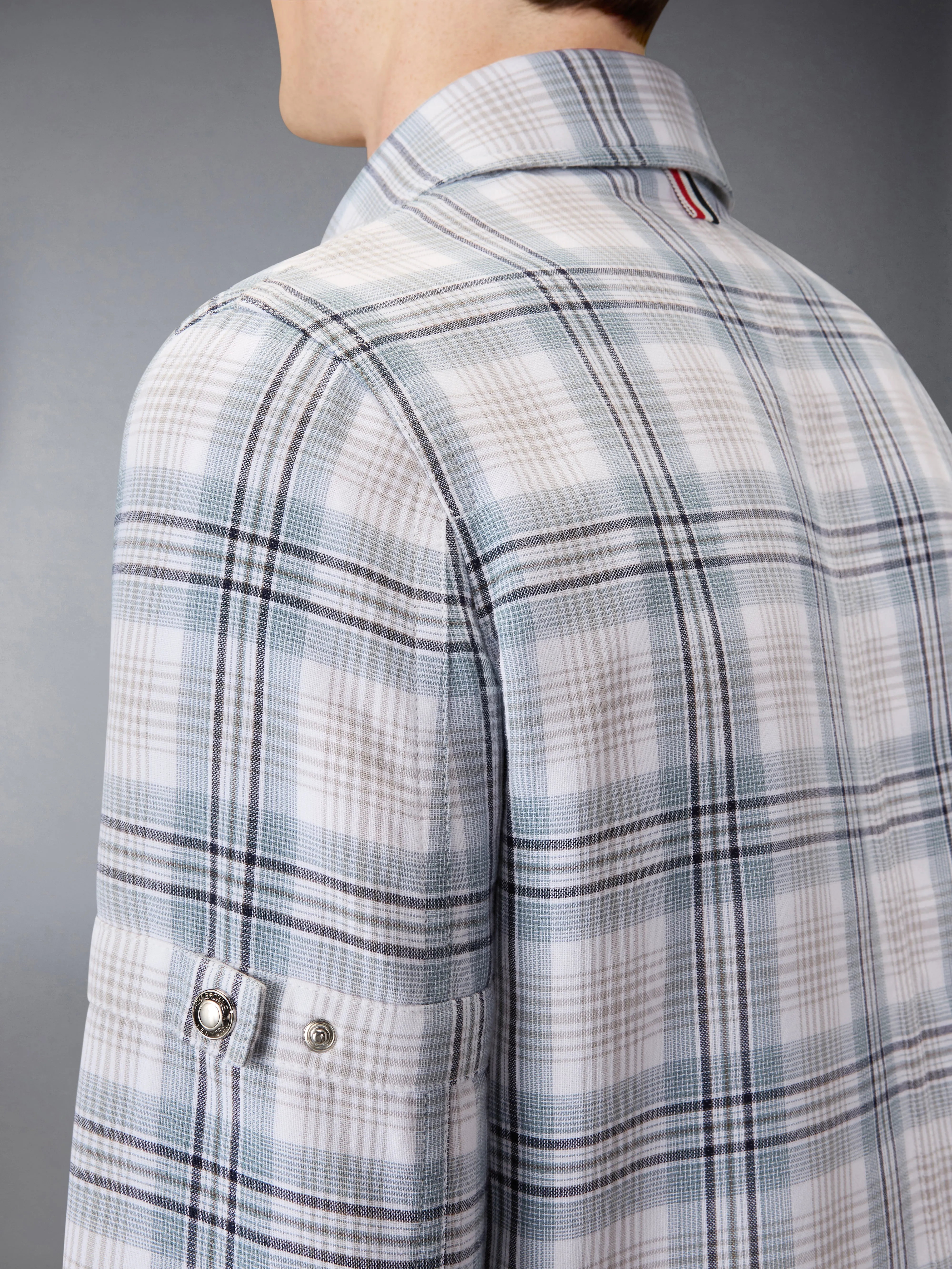 WINDOWPANE PLAID ARMBAND UTILITY JACKET sold by Thom Browne product image thumbnail 4