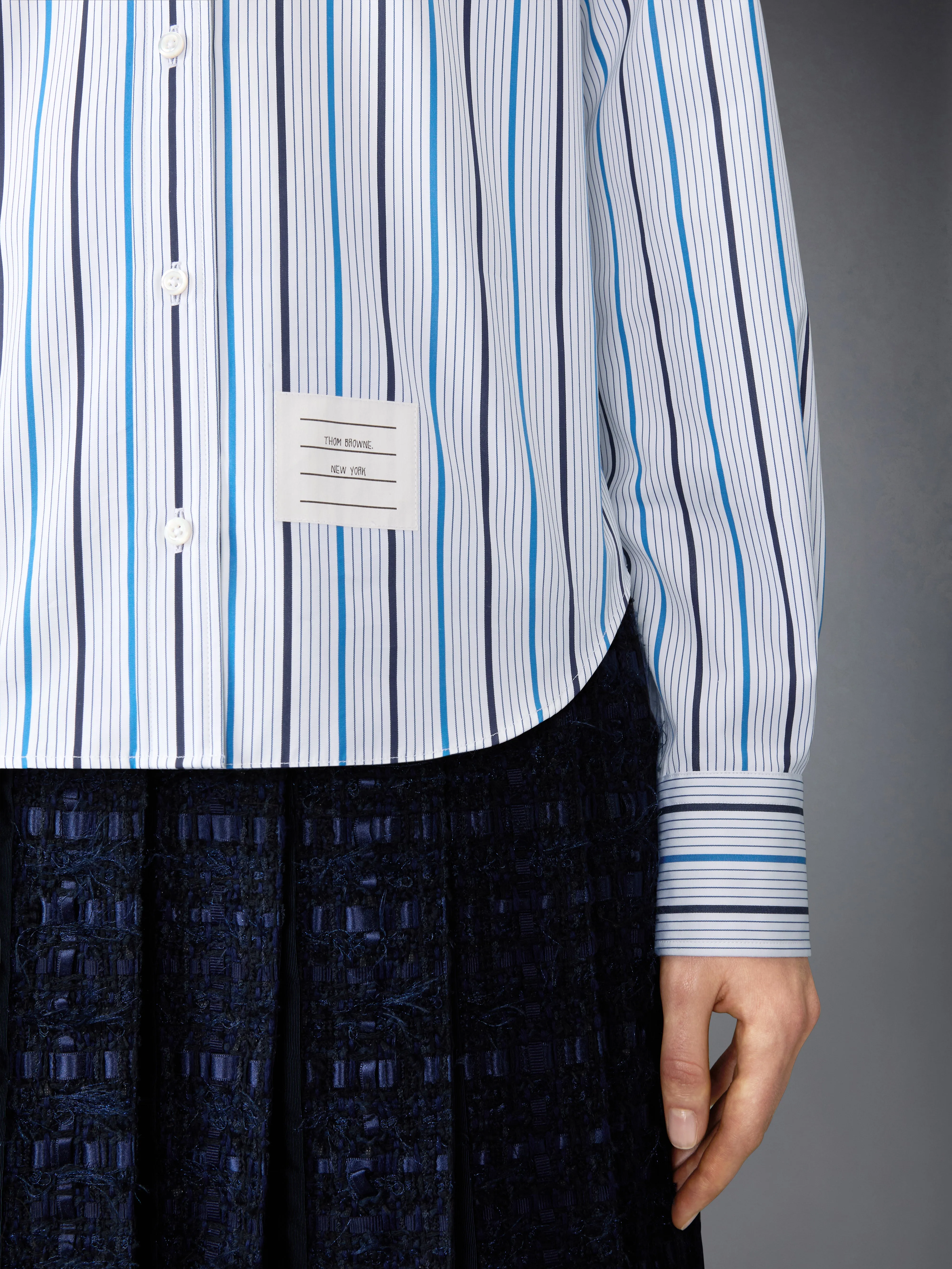 BAR STRIPE POPLIN ARMBAND EASY FIT SHIRT sold by Thom Browne product image thumbnail 5