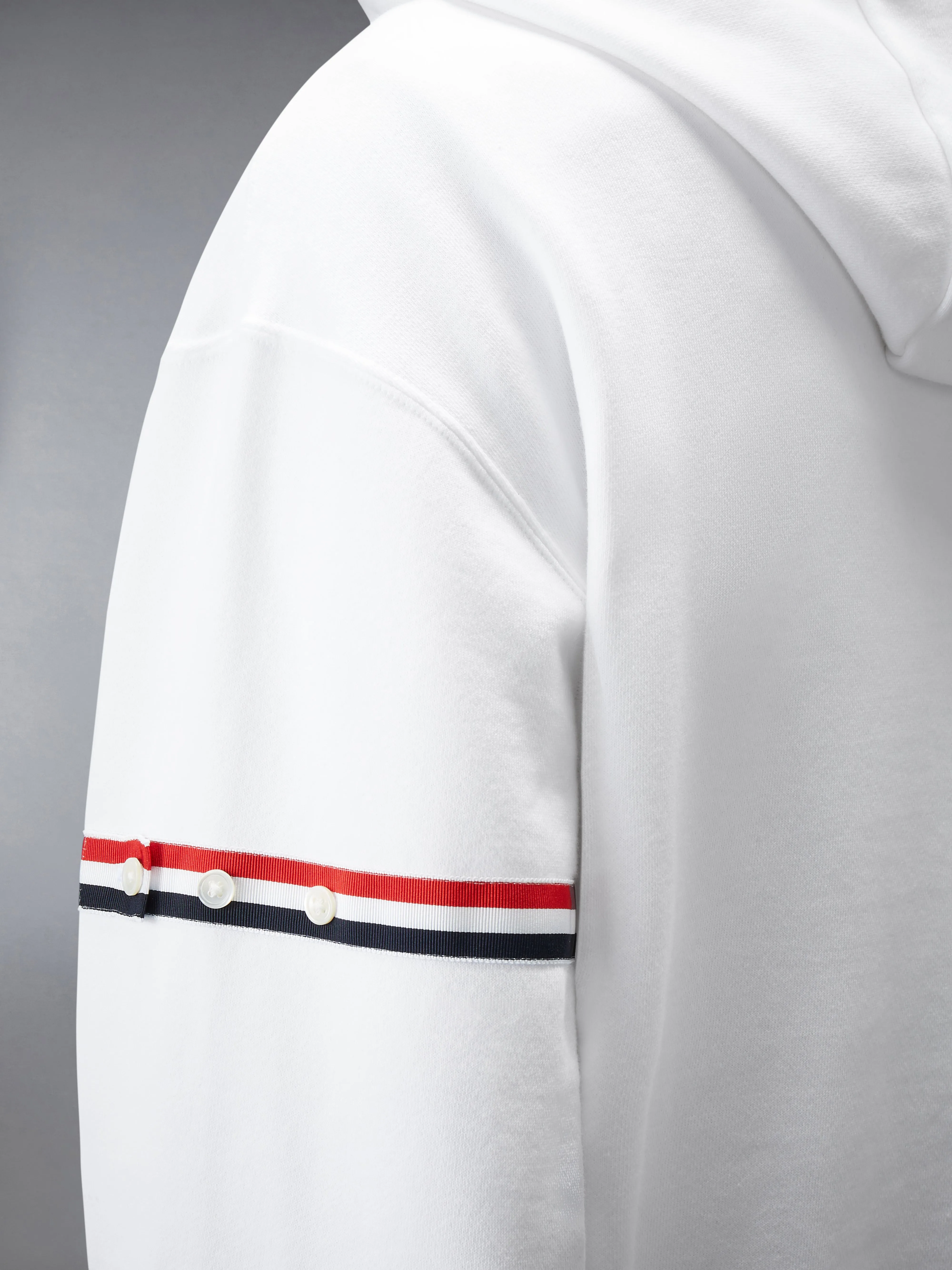LOOPBACK JERSEY ARMBAND OVERSIZED HOODIE sold by Thom Browne product image thumbnail 5