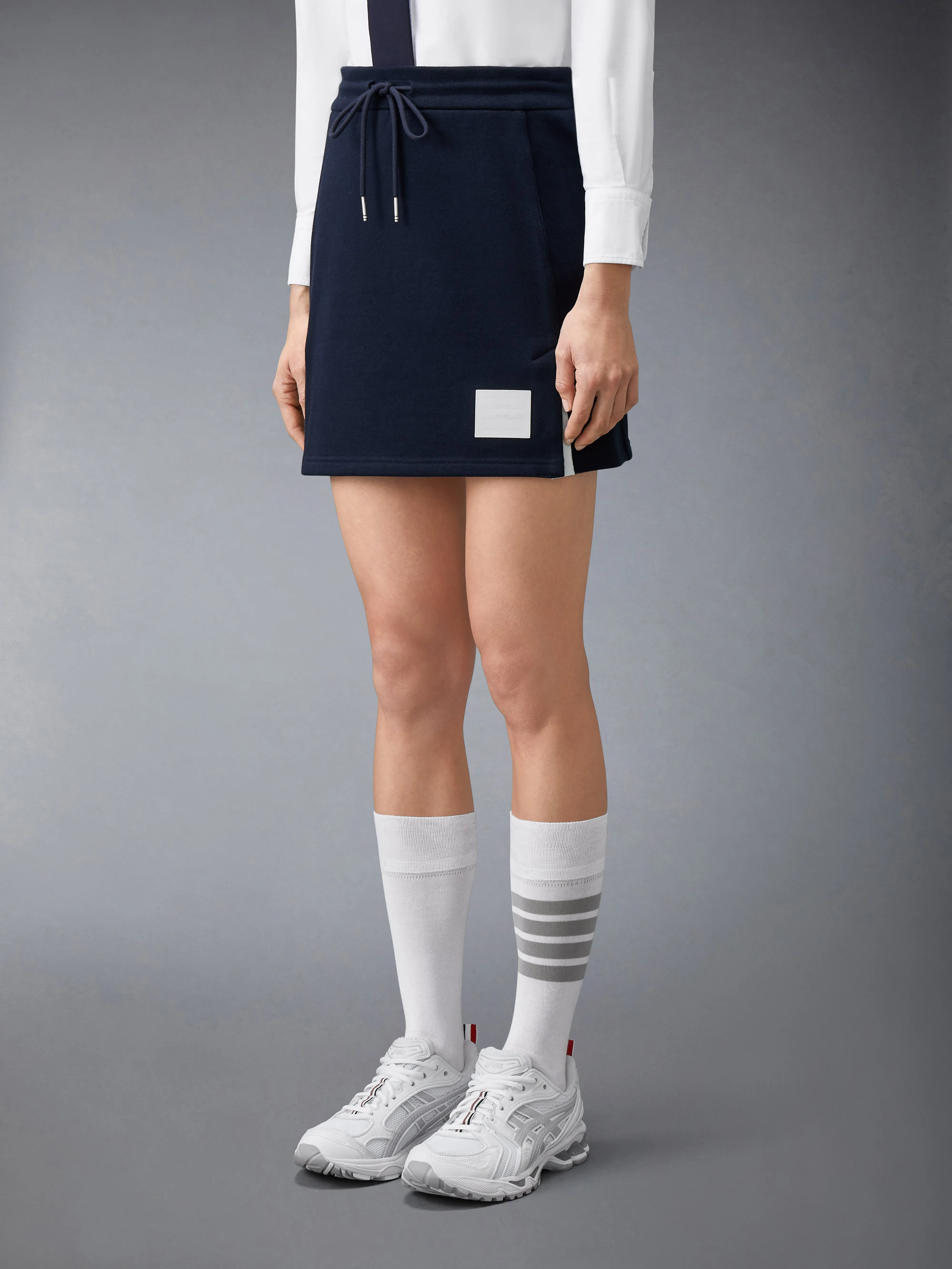 CLASSIC LOOPBACK JERSEY MINI SKIRT sold by Thom Browne product image thumbnail 3