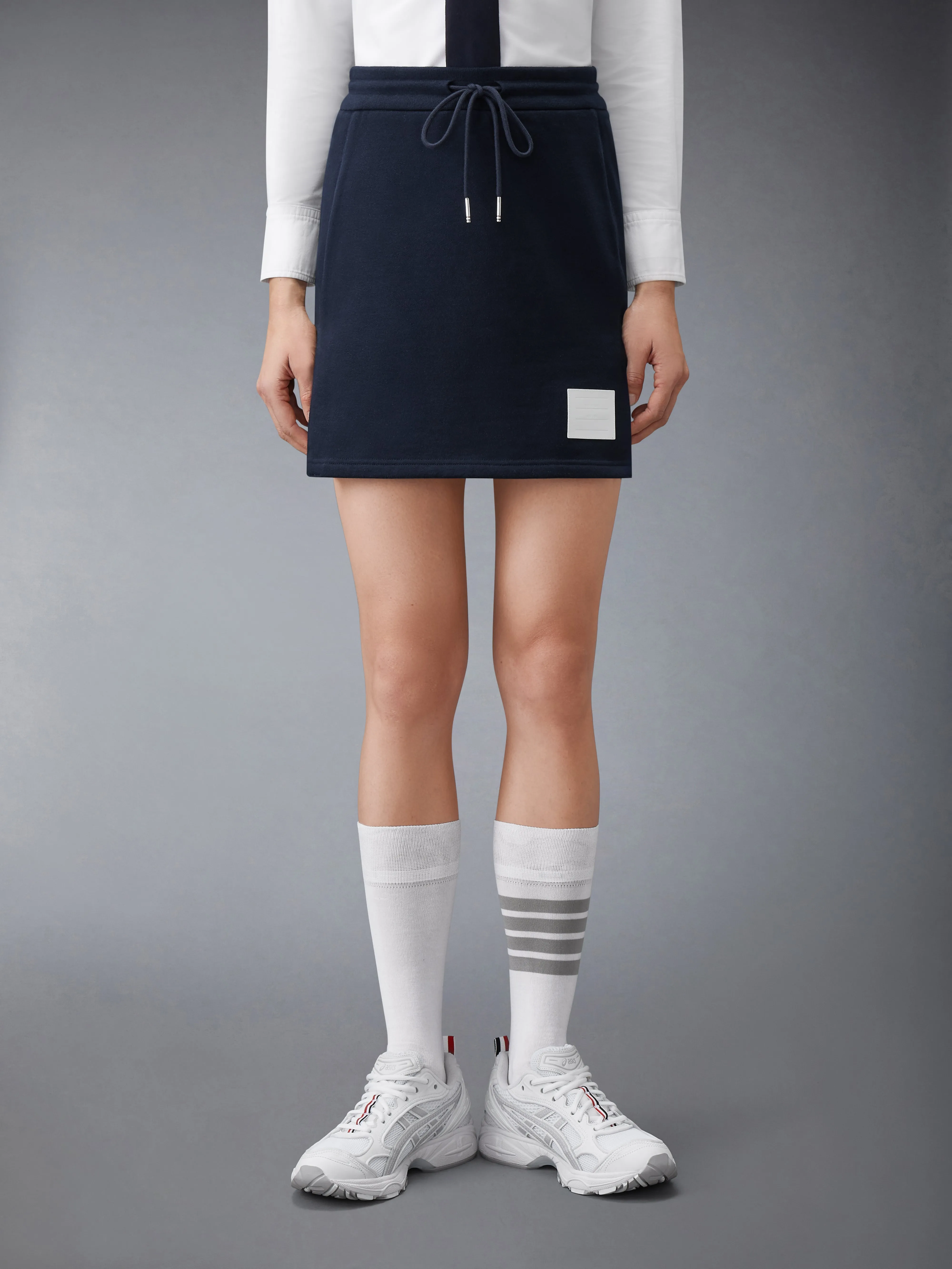 CLASSIC LOOPBACK JERSEY MINI SKIRT sold by Thom Browne product image thumbnail 2