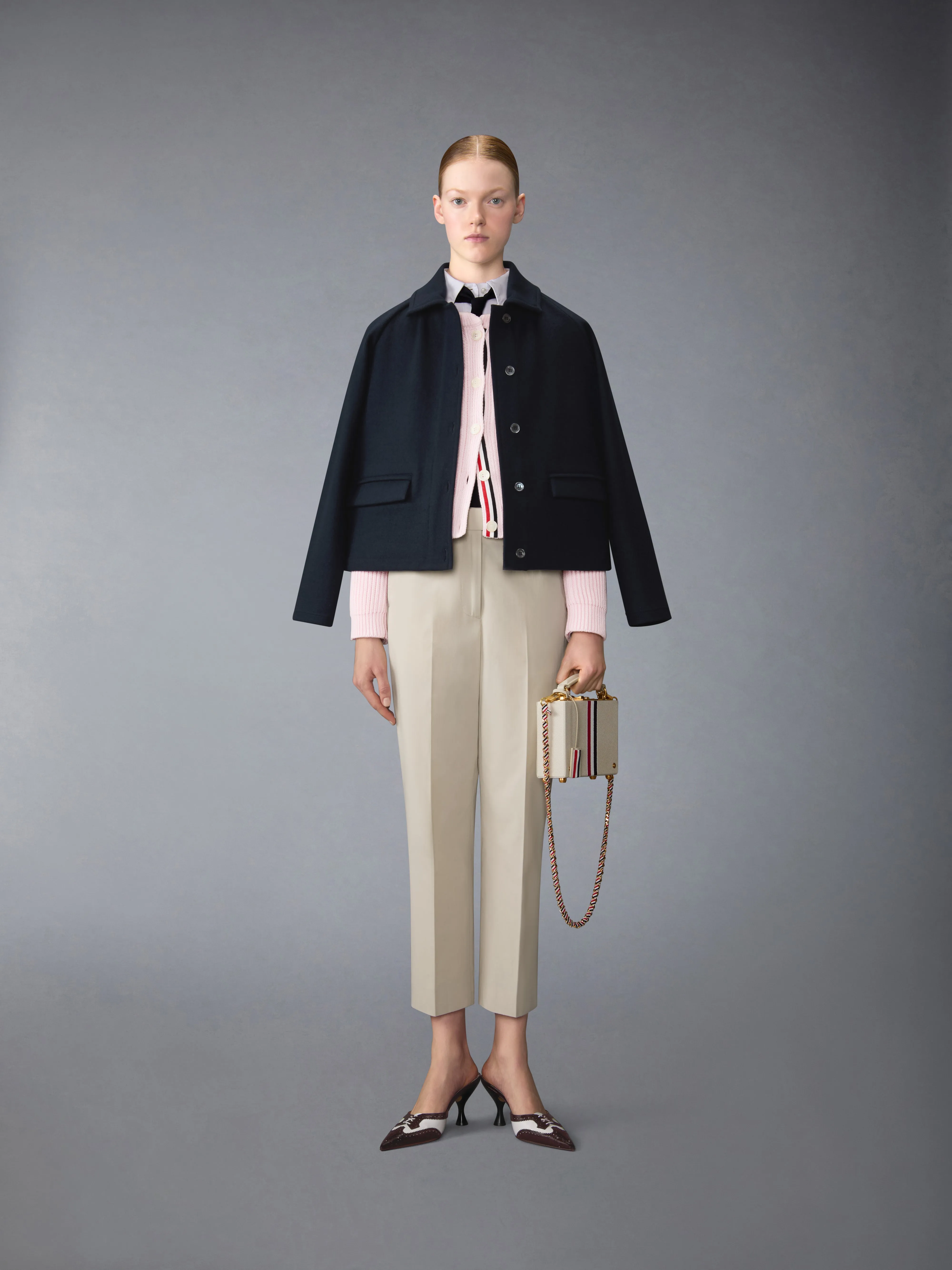 COTTON SUITING BELTLOOP RELAXED TROUSER sold by Thom Browne product image thumbnail 3