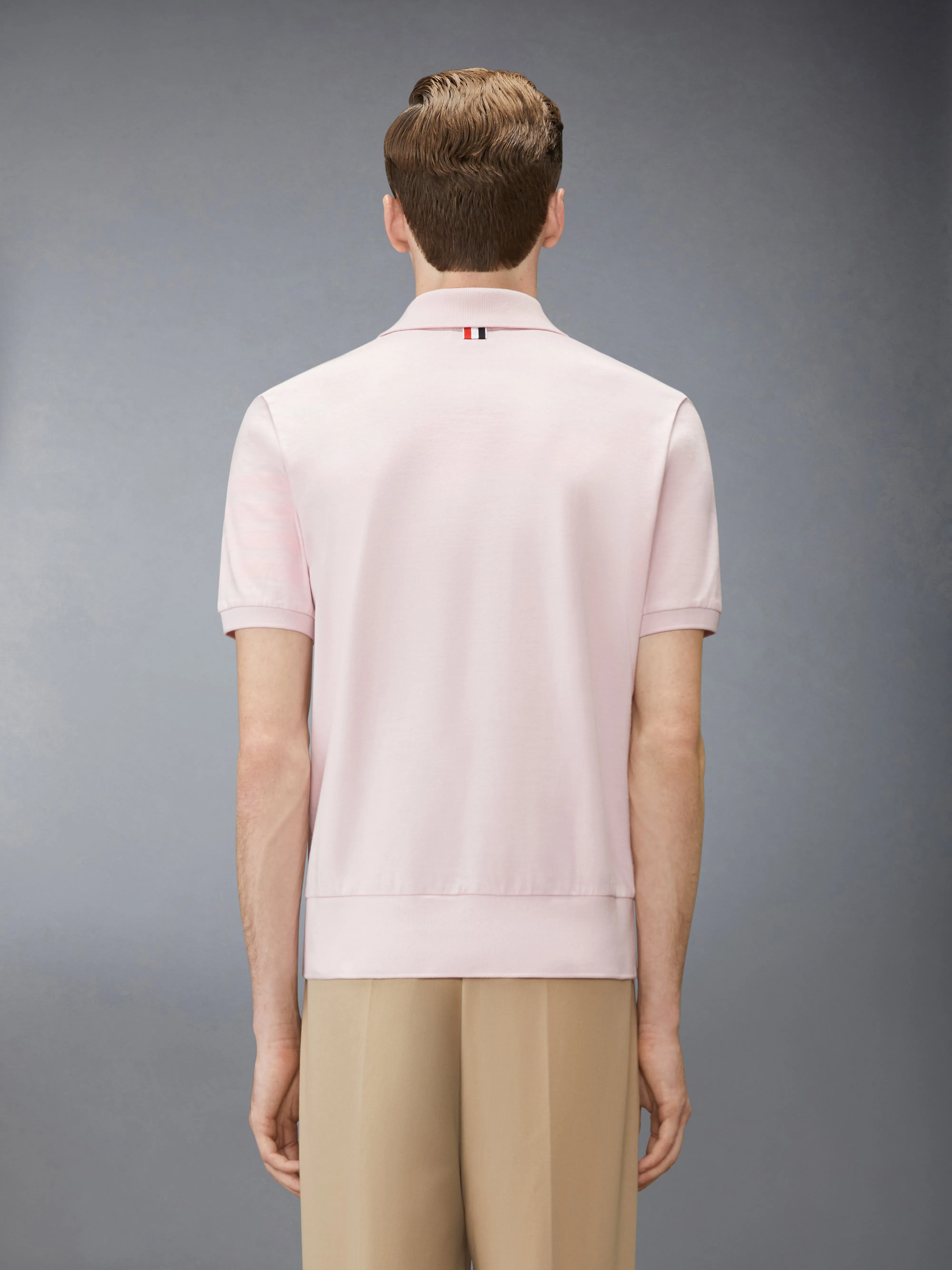 GARMENT OVERDYED JERSEY 4-BAR POLO sold by Thom Browne product image thumbnail 2