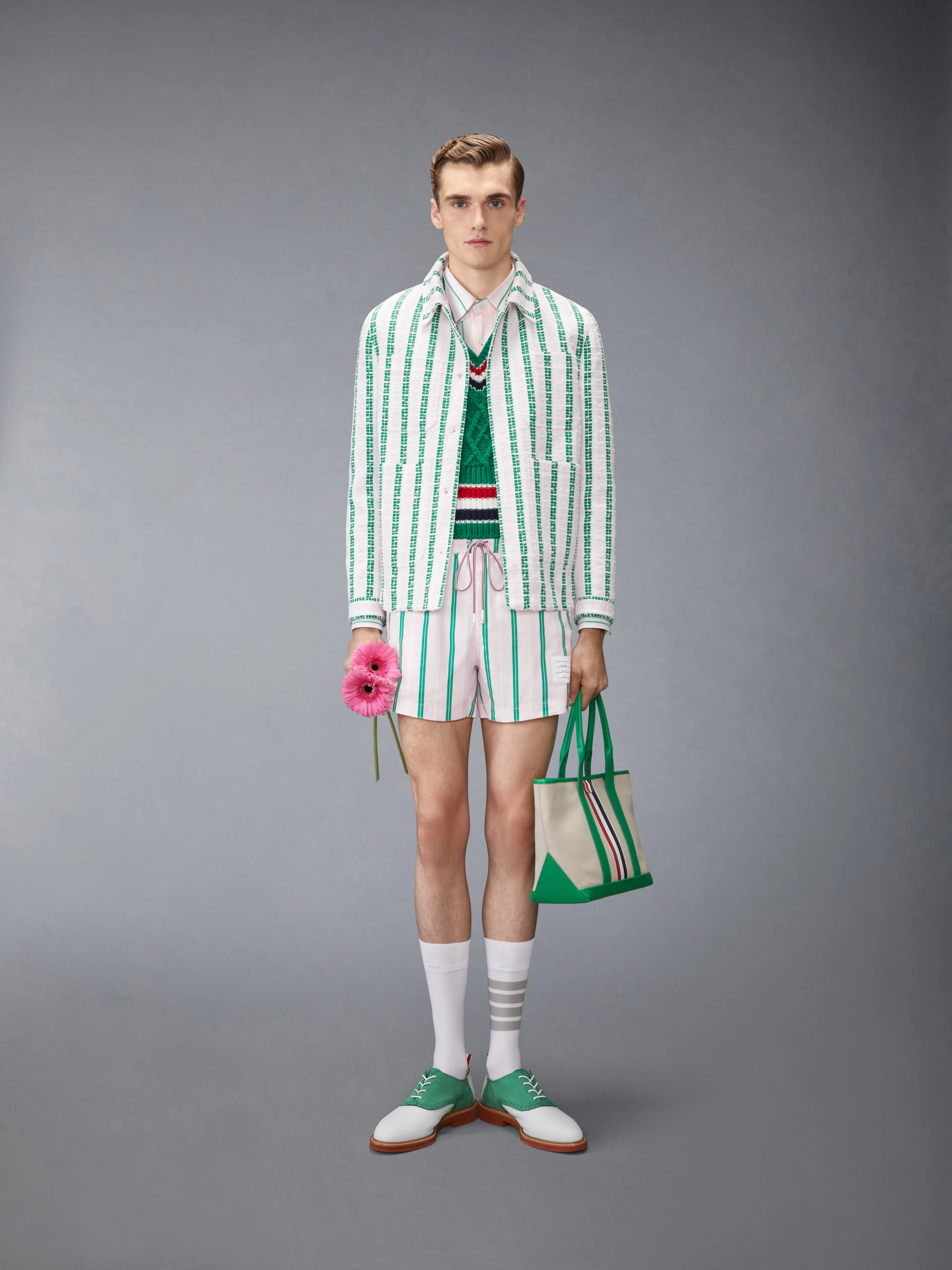 REPP STRIPE SWIM SHORT sold by Thom Browne product image thumbnail 3