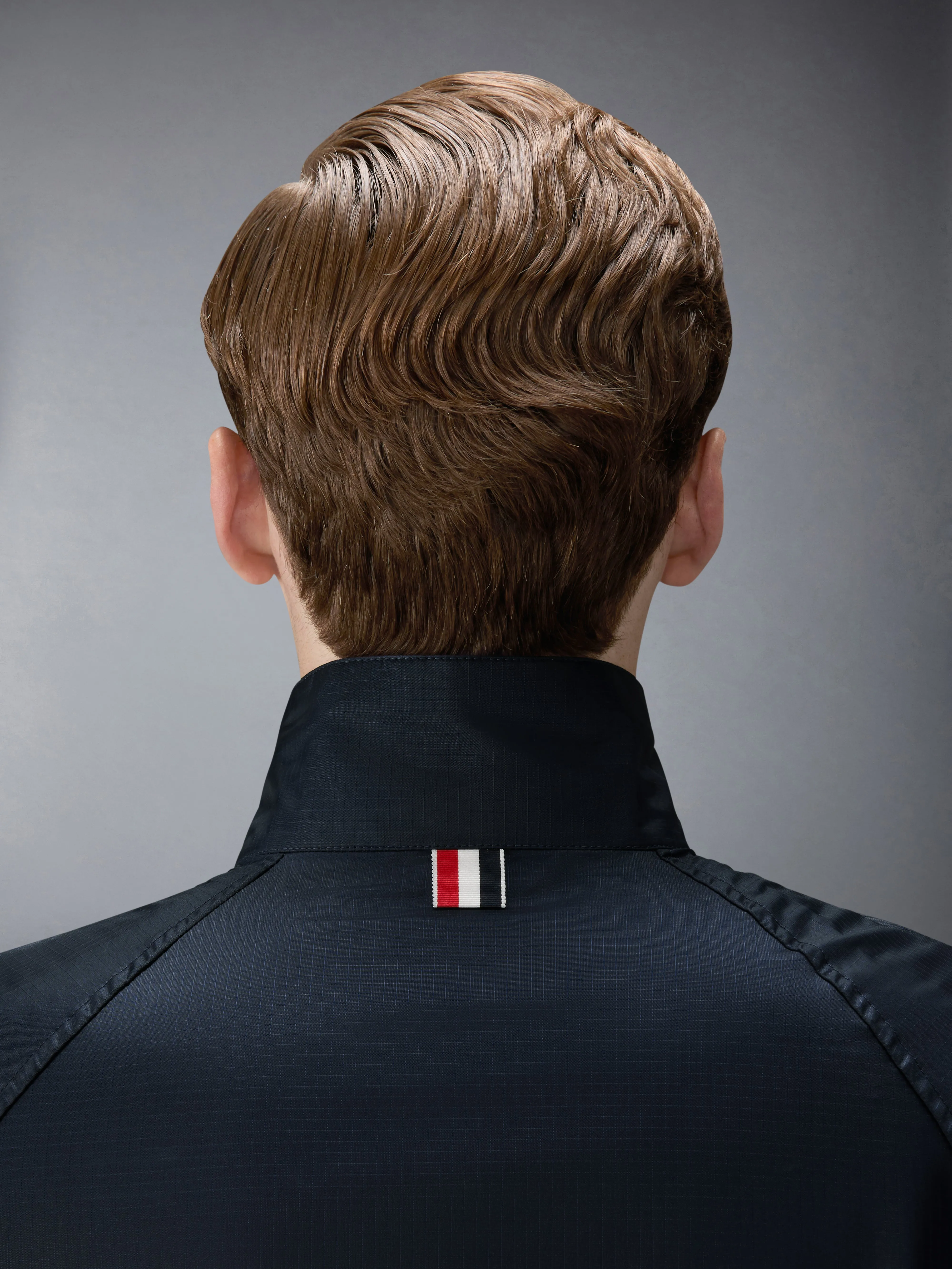SHINY RIPSTOP RAGLAN 4-BAR TRACK JACKET sold by Thom Browne product image thumbnail 5