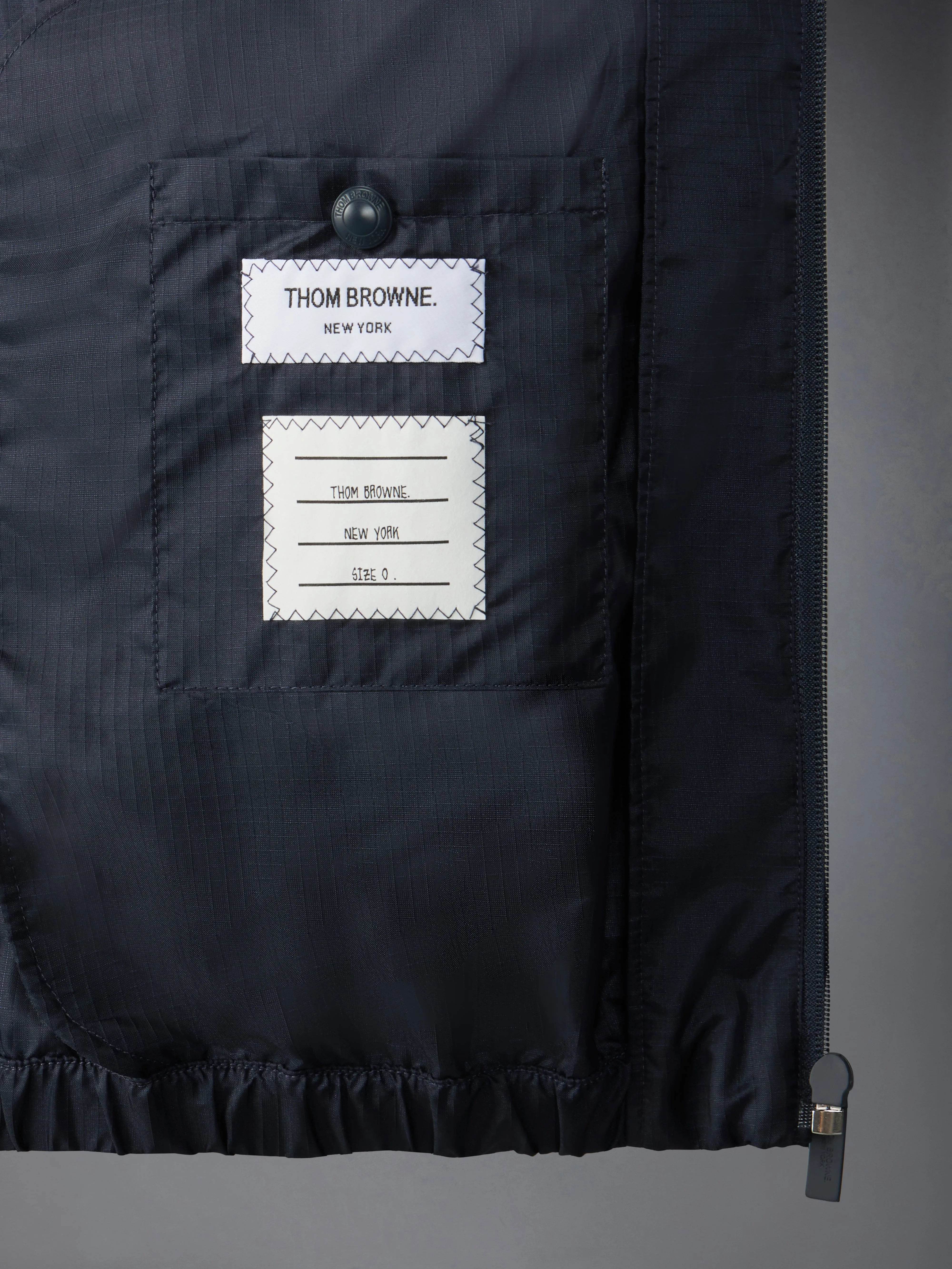 SHINY RIPSTOP RAGLAN 4-BAR TRACK JACKET sold by Thom Browne product image thumbnail 4