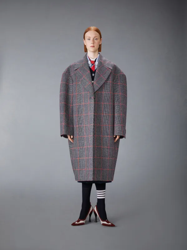 CHECK HUNTING TWEED COCOON COAT made by Thom Browne