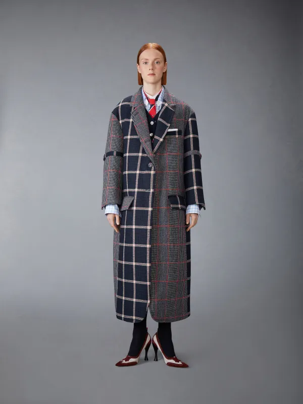 FUNMIX PRINCE OF WALES ARMBAND OVERCOAT made by Thom Browne