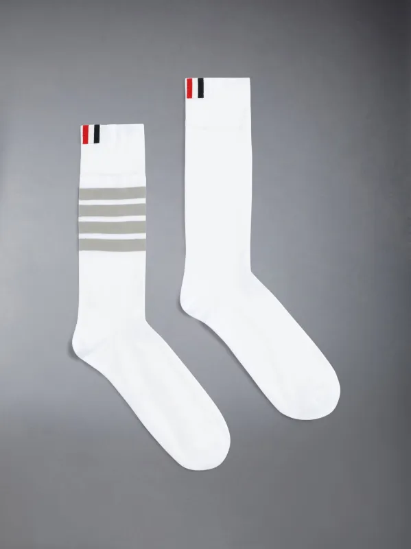 COTTON 4-BAR MID CALF SOCKS made by Thom Browne